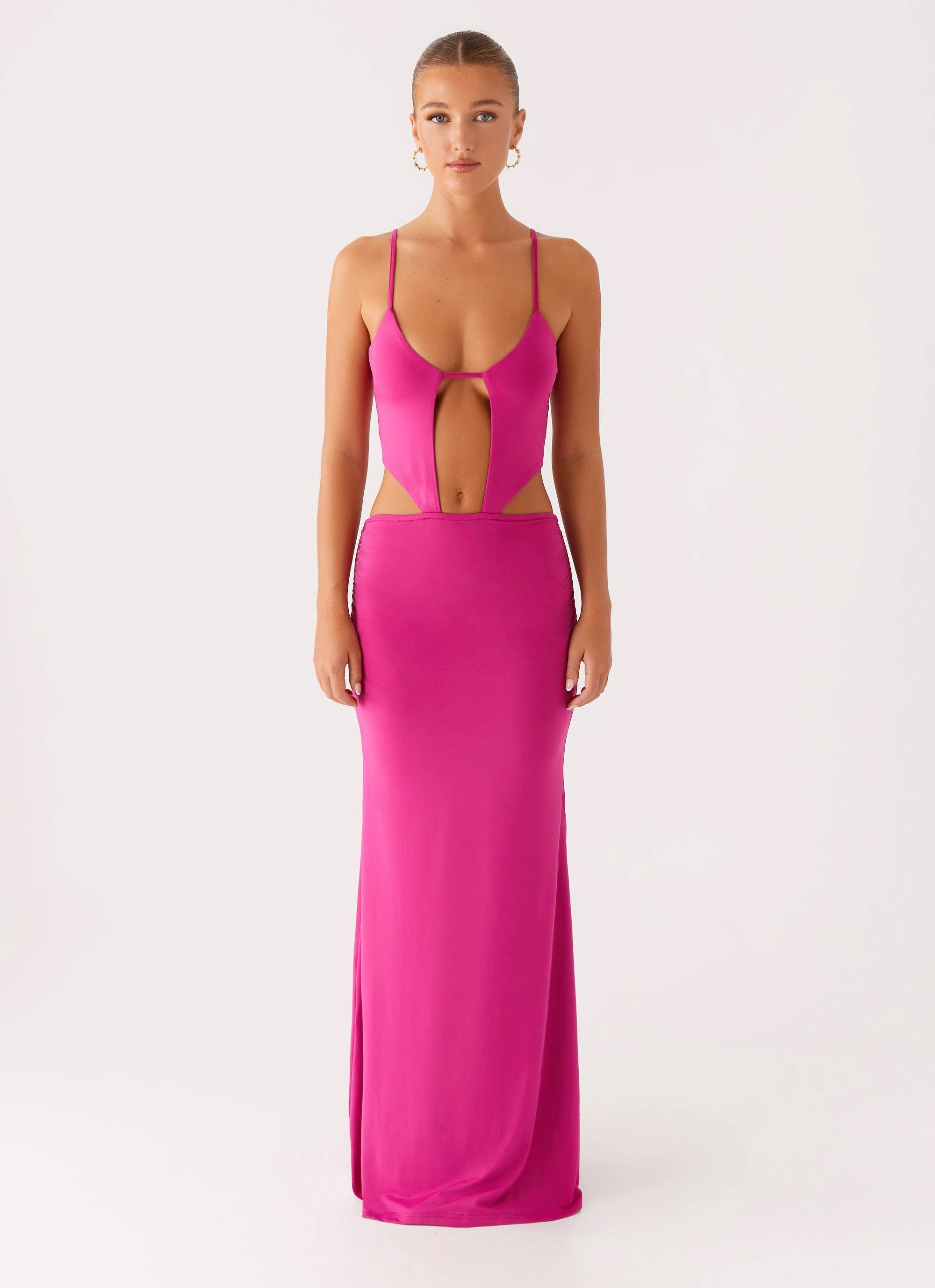 Blue Sky Versatile Cut Headliner Maxi Dress - Fuchsia