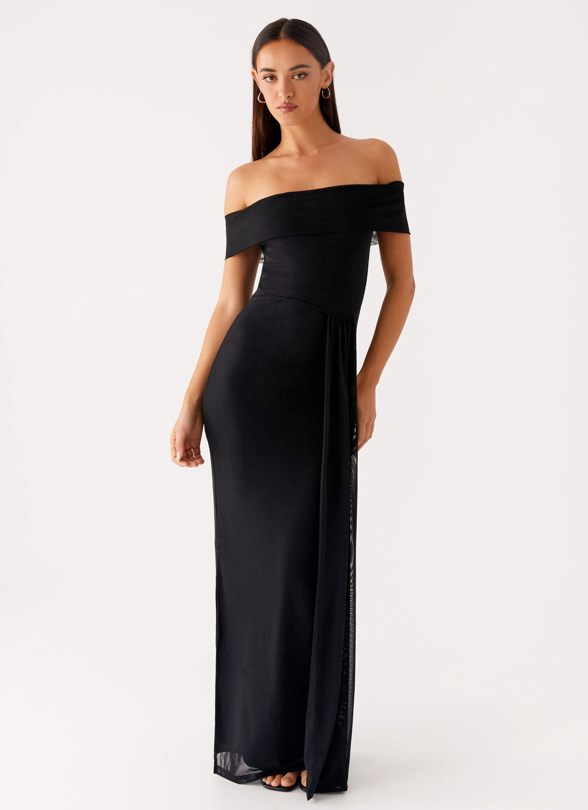 Photo Light Flexible Cut Aileen Maxi Dress - Black