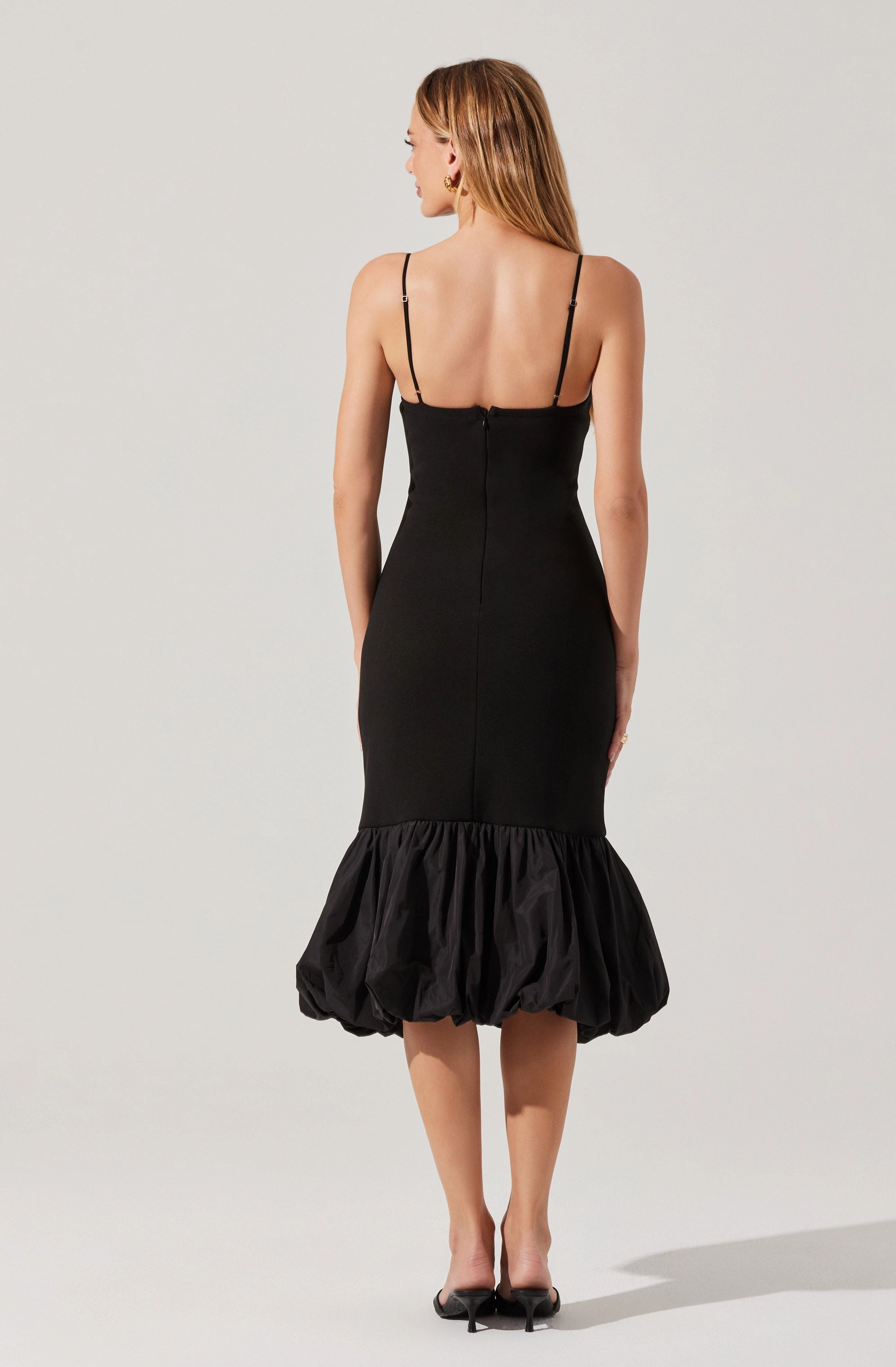 Brittnea Dress in Black City Casual Statement Piece