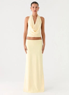 Friction Free Eco Friendly Ashi Maxi Skirt - Yellow