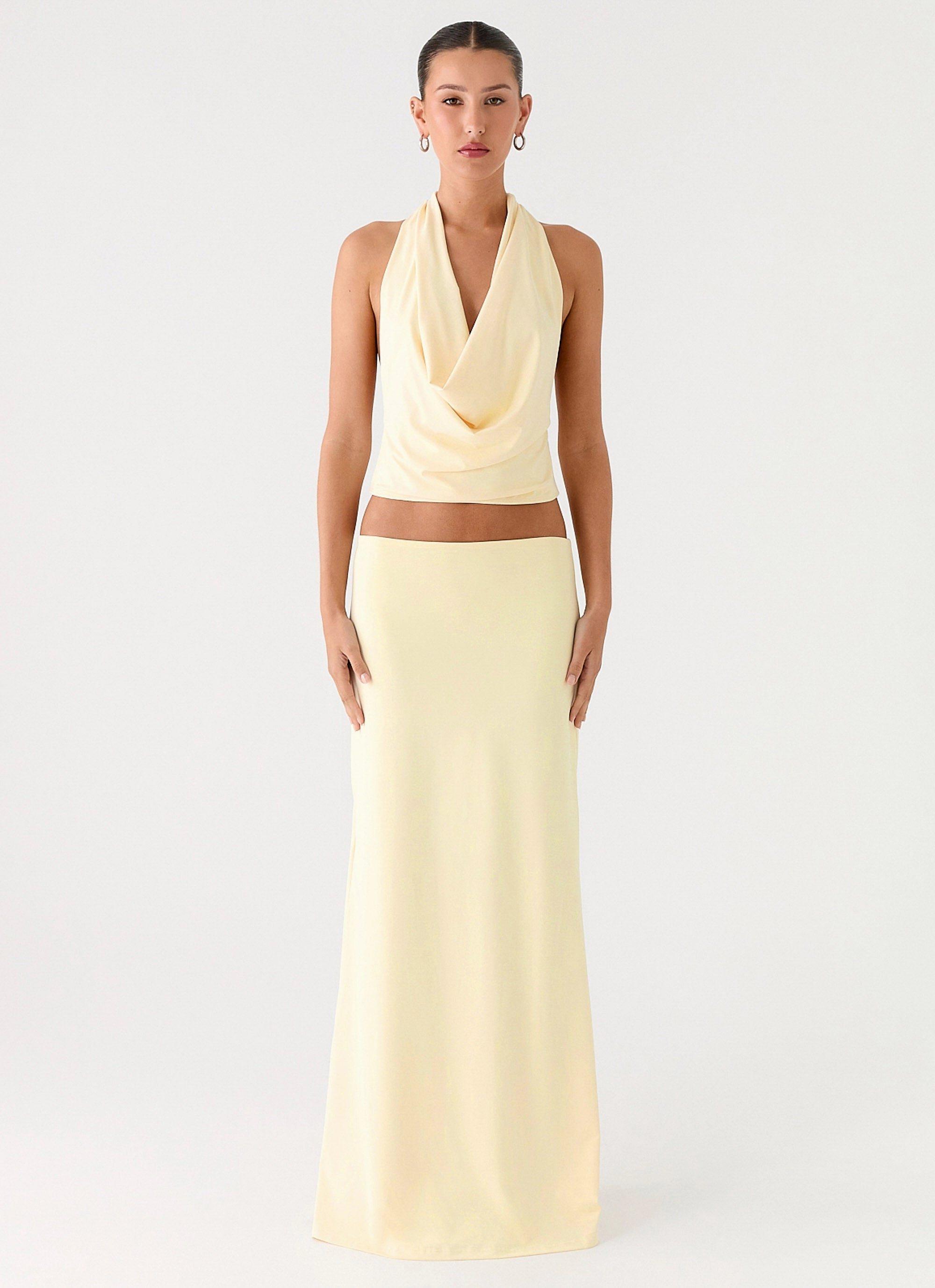Friction Free Eco Friendly Ashi Maxi Skirt - Yellow