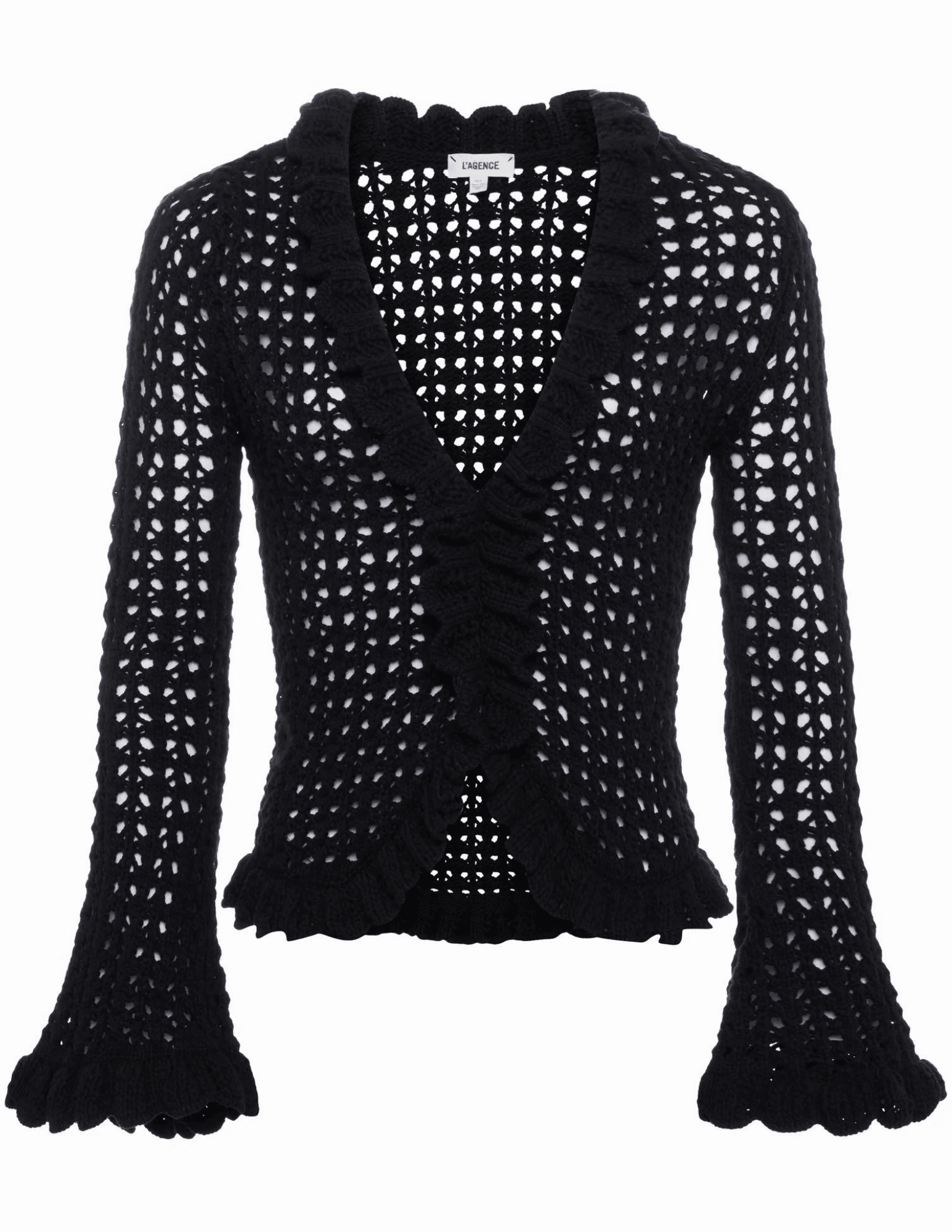 L'Agence Solaris Crochet Cardigan Wrinkle Free Material