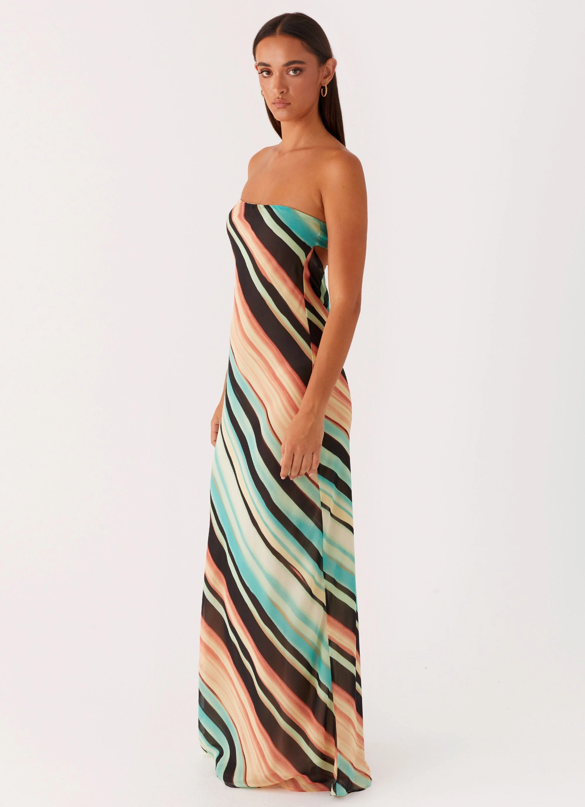 Como Maxi Dress - Stripe relaxed elegance Soft Curve