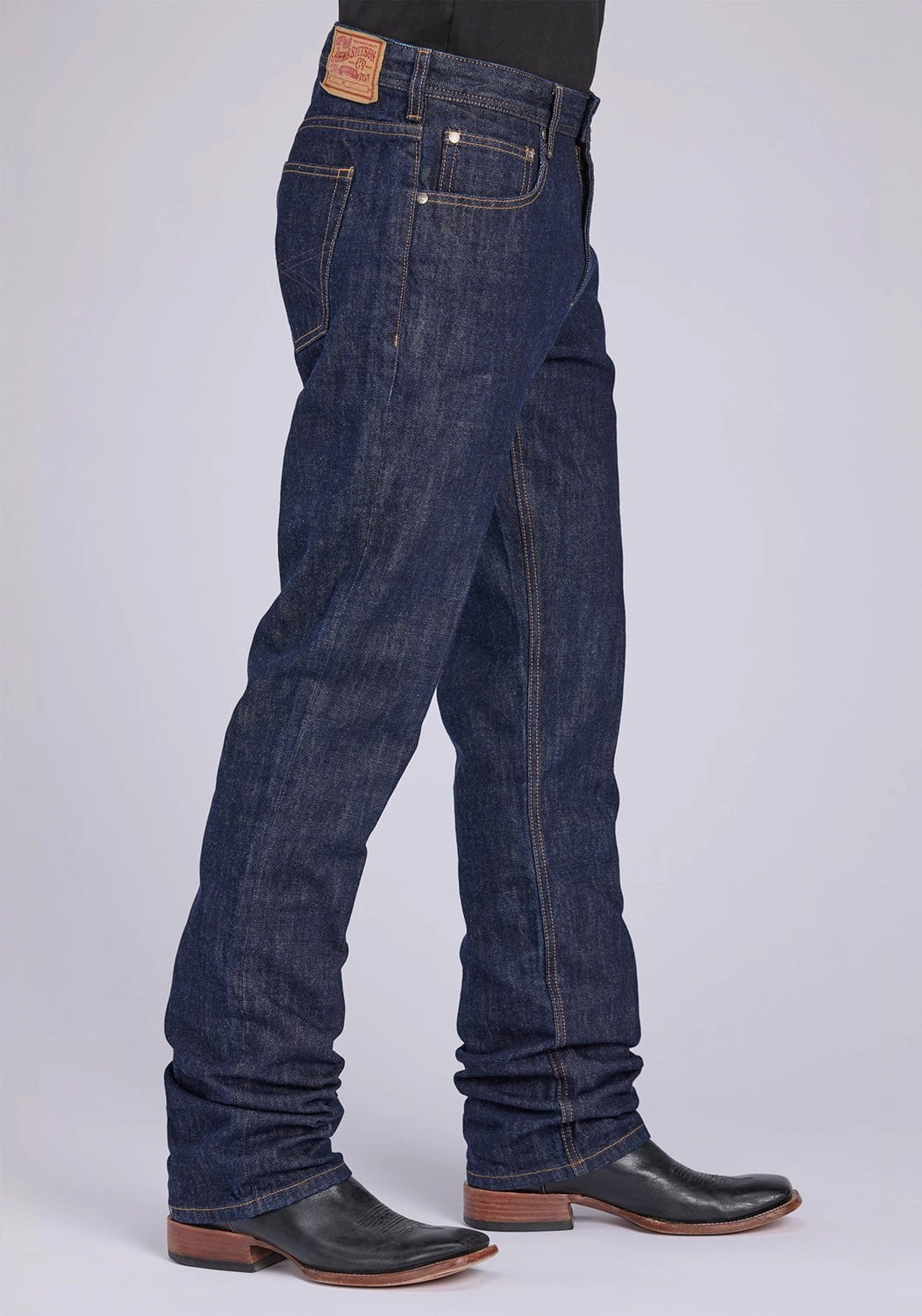 Parent Style Trendy Breathable Stetson Mens 1210 Straight Fit X Blue 100% Cotton Jeans