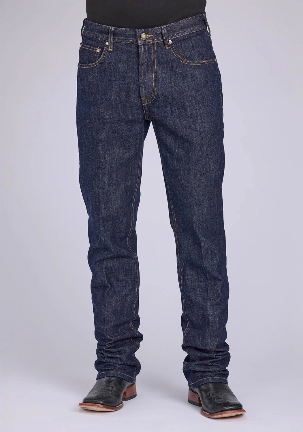 Faded Wash Daily Wear Festival Outfit Stetson Mens 1210 Straight Fit X Blue 100% Cotton Jeans