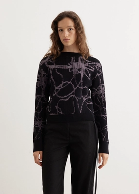 ZeroWaste Knitting Technique Analog Intarsia Crew Sweater