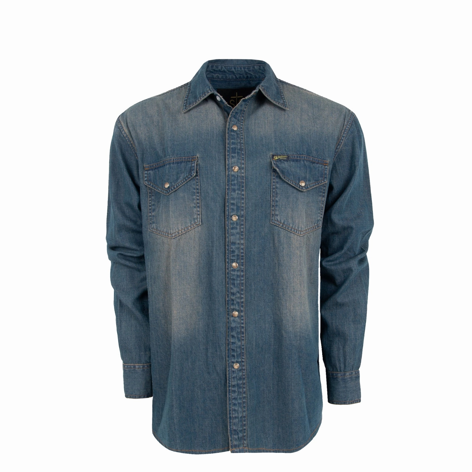 Durable Texture Party outfit STS Ranchwear Mens Parker Denim 100% Cotton L/S Shirt