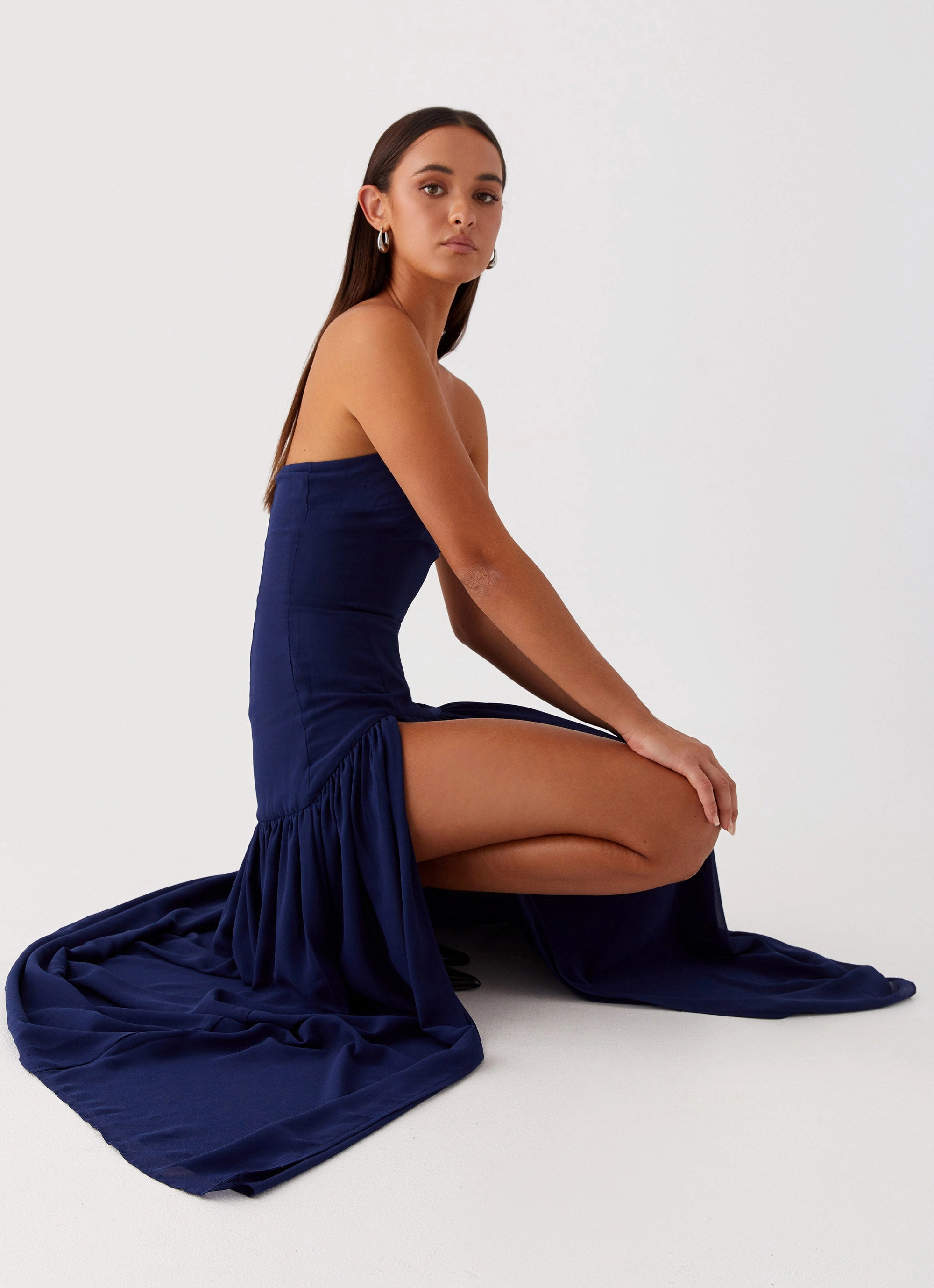 Joyful Look Eden Strapless Maxi Dress - Navy