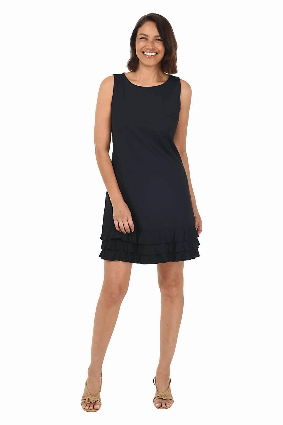 Solid UPF50  Ruffle Dress Smooth Layers