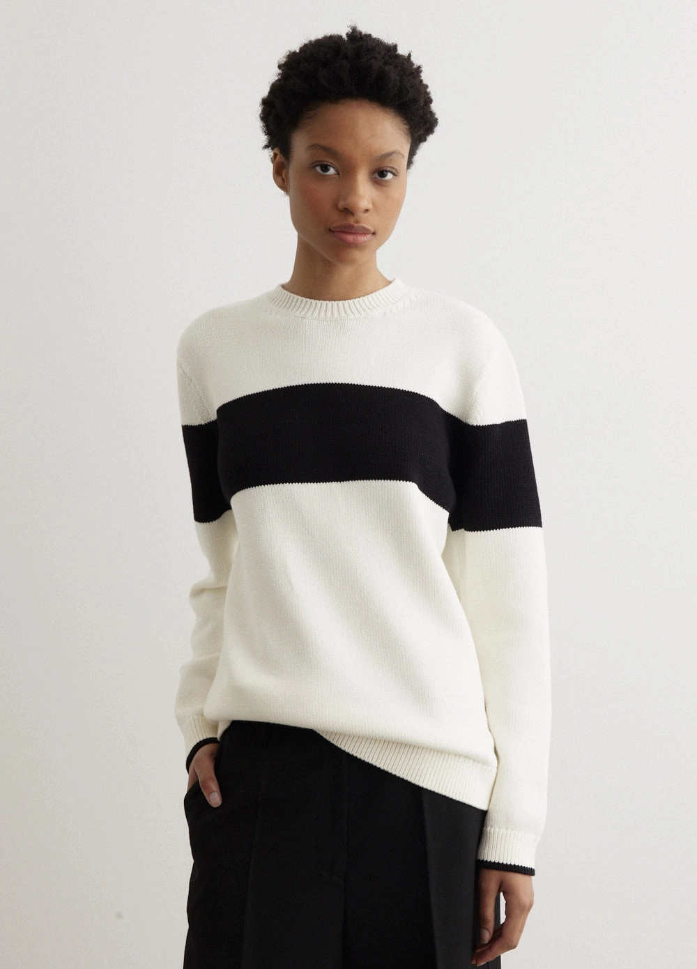 Contrast Stripe Knit FastDrying Textured Weave Jacquard Weave