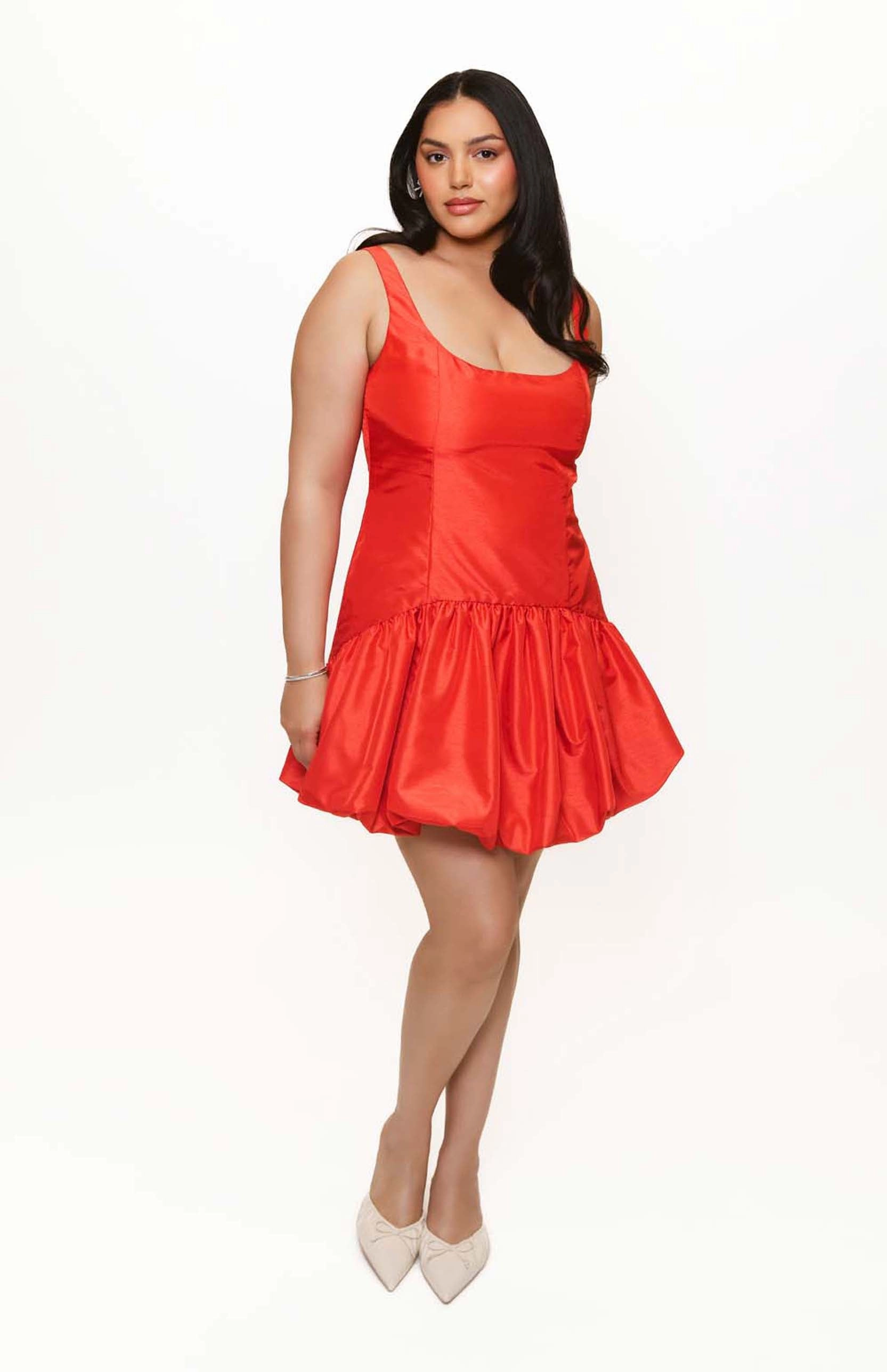 Calm Tone Lowry Dress in Poppy Red