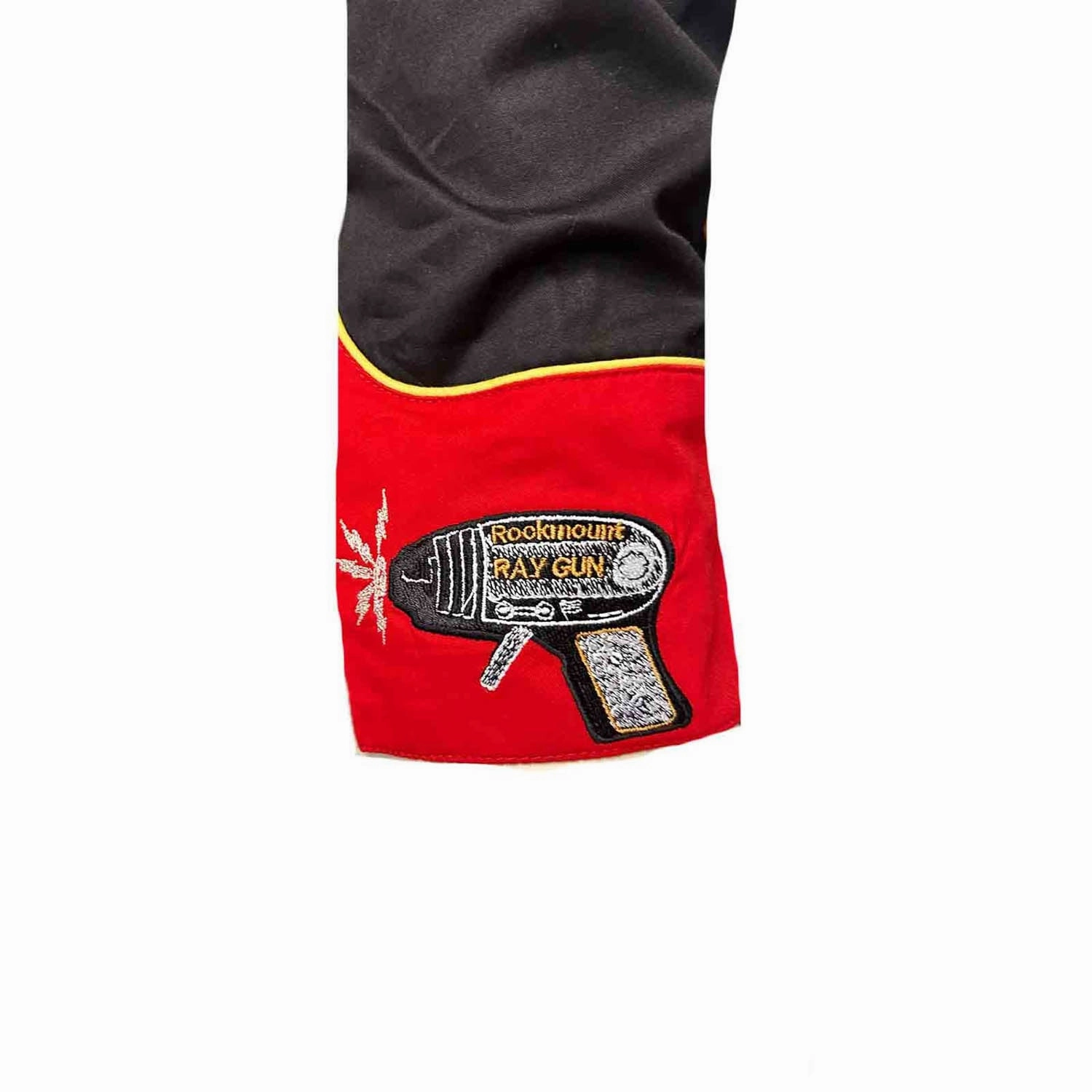 Plus Size Fit Wrinkle Resistant Material Rockmount Mens 2-Tone Atomic Cowboy Black/Red 100% Cotton L/S Shirt