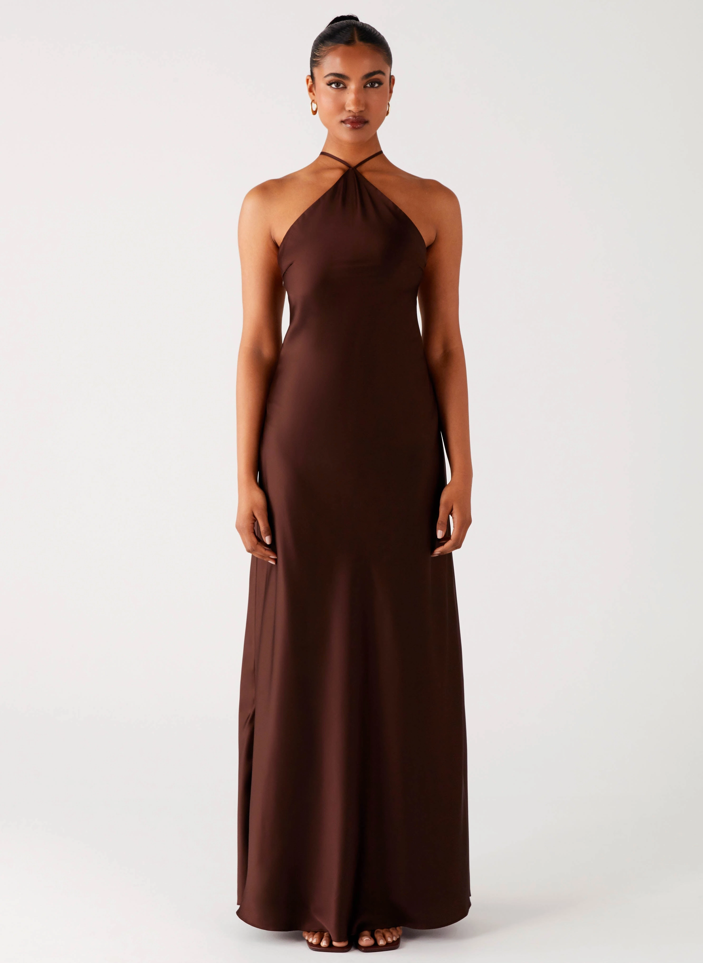 Tulama Maxi Dress - Chocolate Smart Fit Family Joy