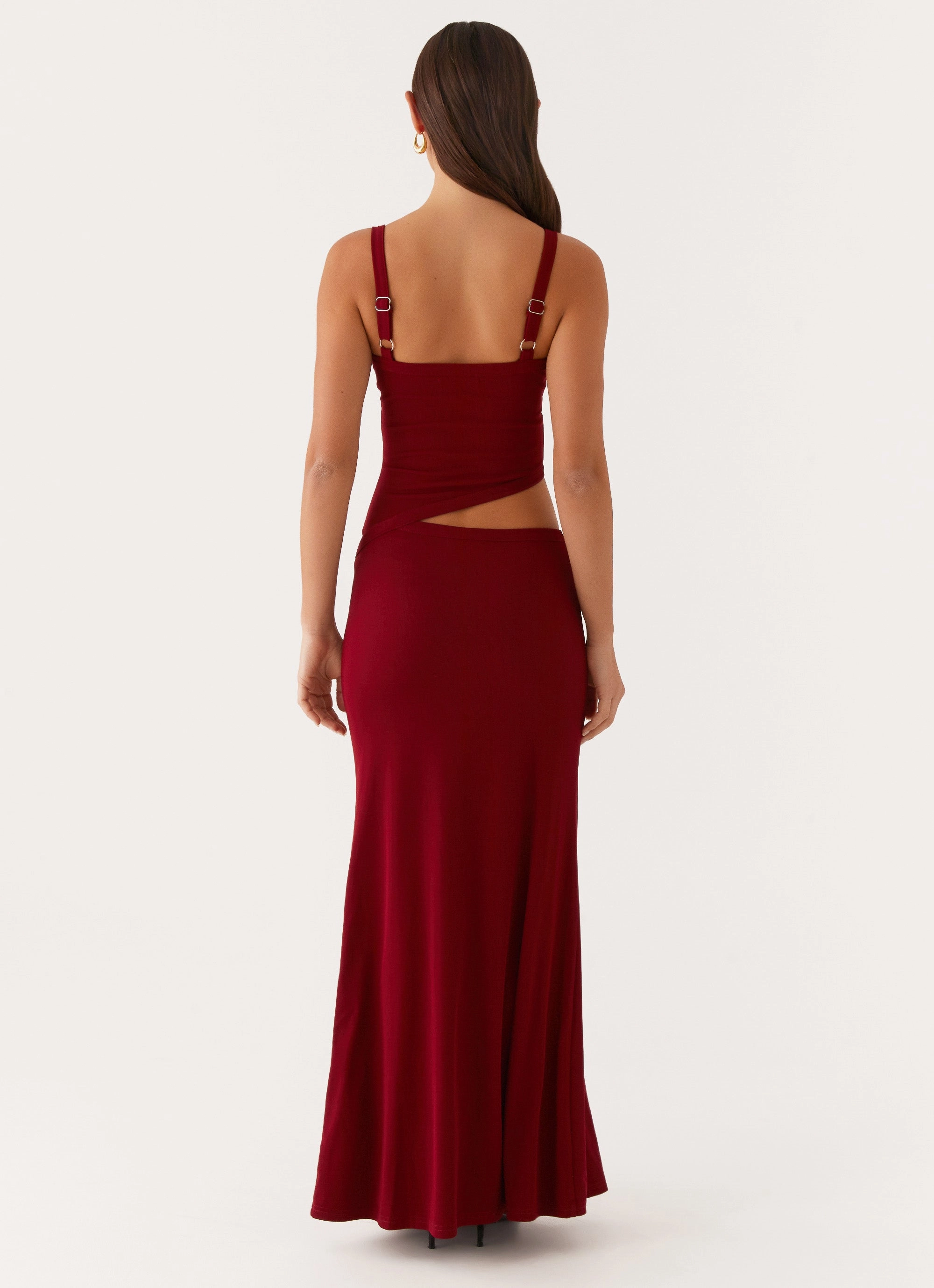Jocelyn Maxi Dress - Maroon Classic Touch