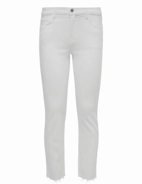 L'AGENCE Sada High Rise Cropped Slim Jeans In Blanc Style Element