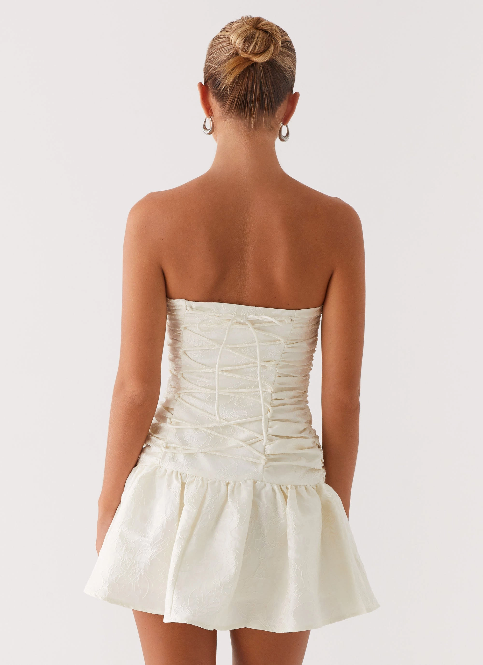 Reversible-Style Ray Of Light Mini Dress - White