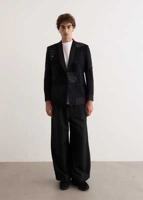 Cotton Denim x Multi Fabrics Patchwork Jacket Weatherproof Technology Street Ready