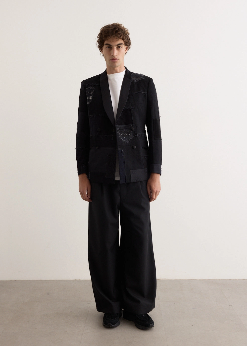 Cotton Denim x Multi Fabrics Patchwork Jacket Weatherproof Technology Street Ready