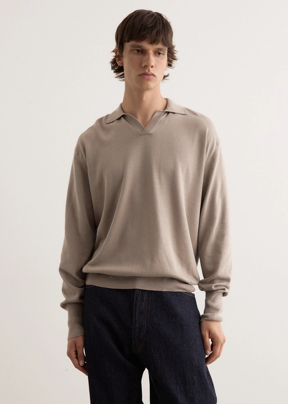 Cotton Knit Skipper Shirt Home Casual