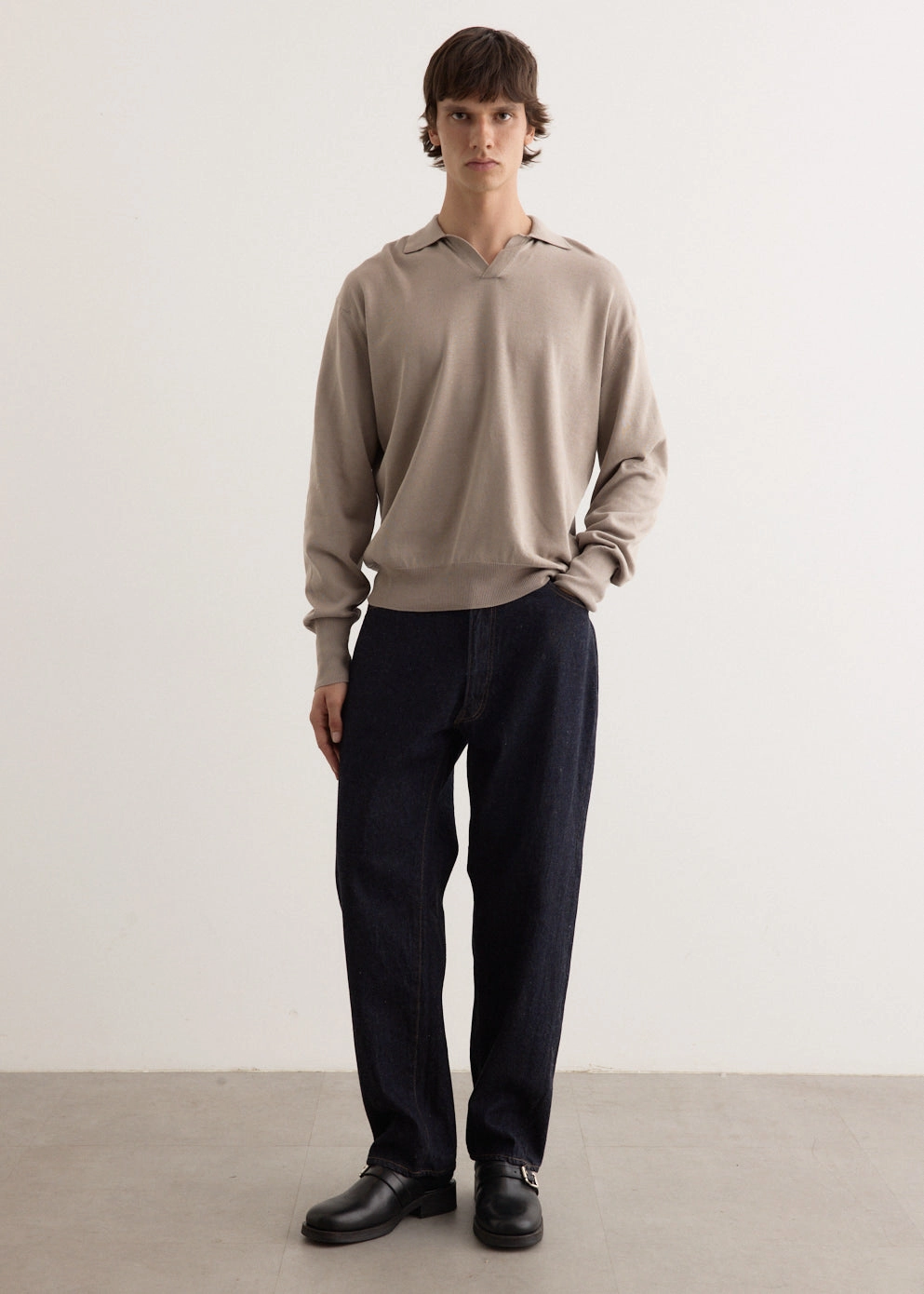 Texture Tone Cold Comfort Cotton Knit Skipper Shirt