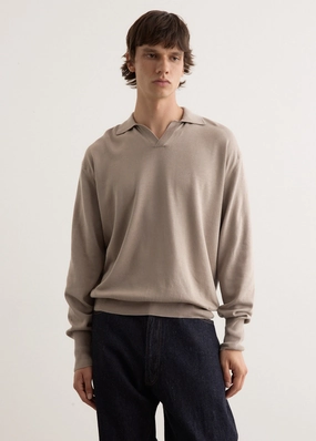 Cotton Knit Skipper Shirt Home Casual