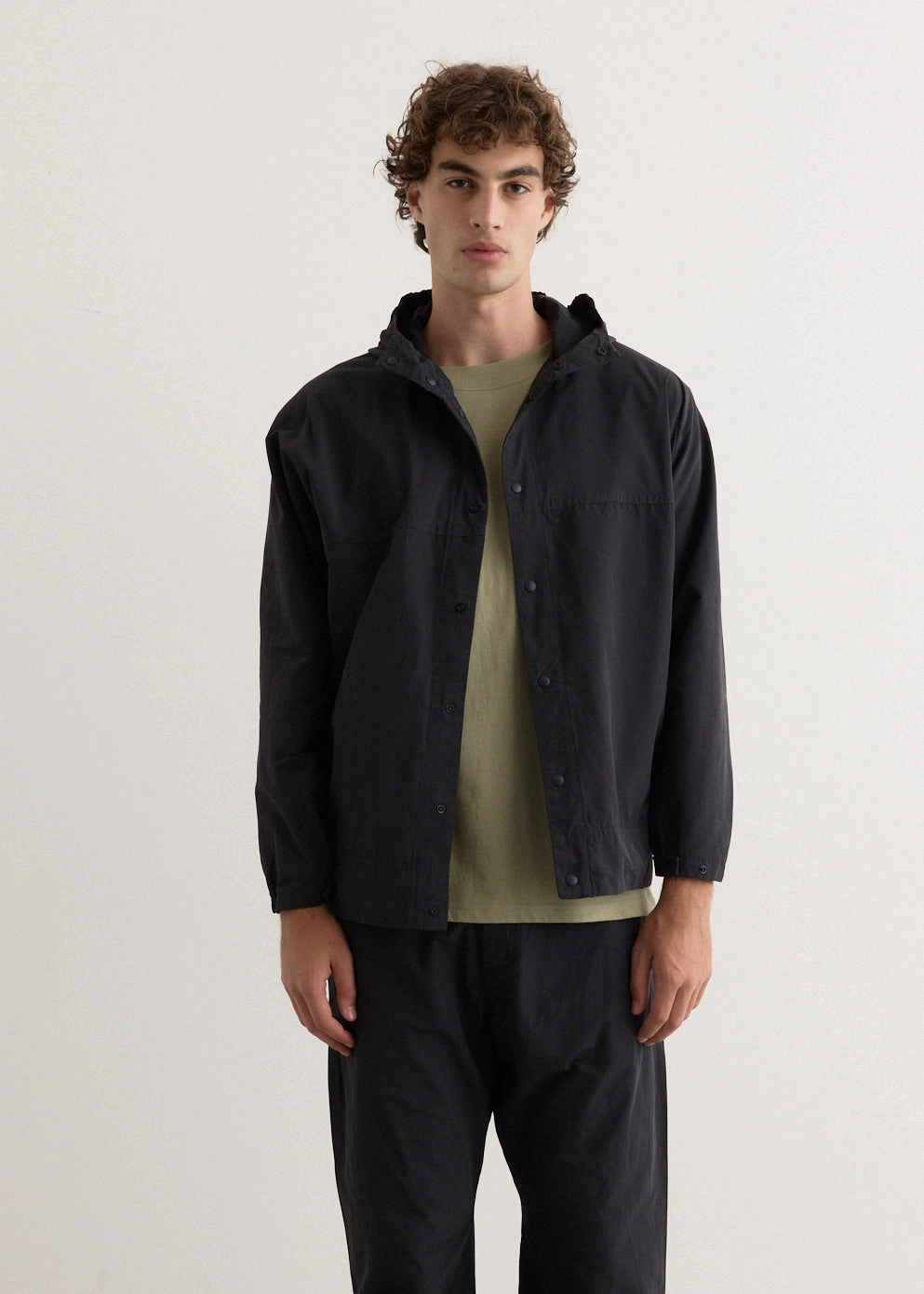 Organic Cotton Blend DoubleStitchSeams Cotton Nylon Short Parka