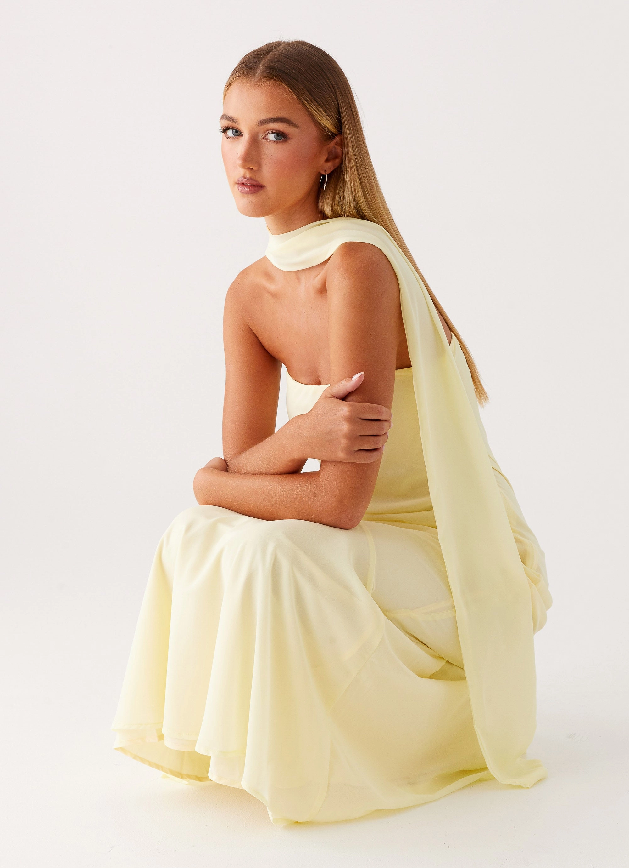 Under The Pagoda Maxi Dress - Yellow Tiered Skirt Vibrant Style