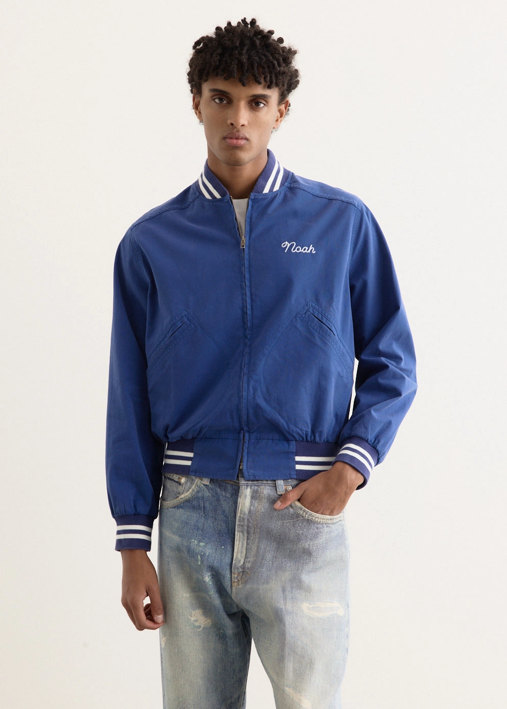 Cotton Varsity Jacket Minimalist Style