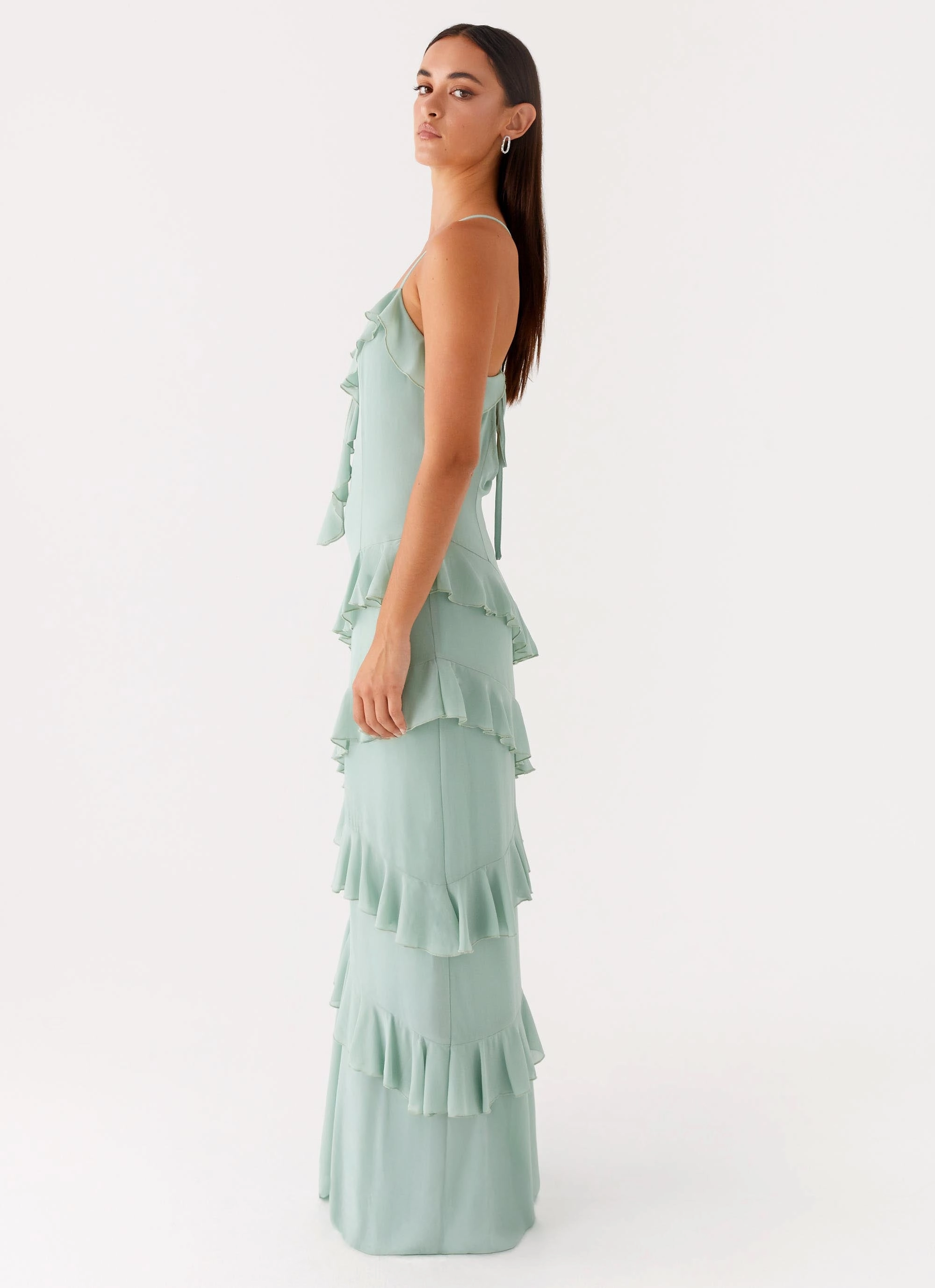 Sleek and Sleek Anytime Fit Country Club Maxi Dress - Sage