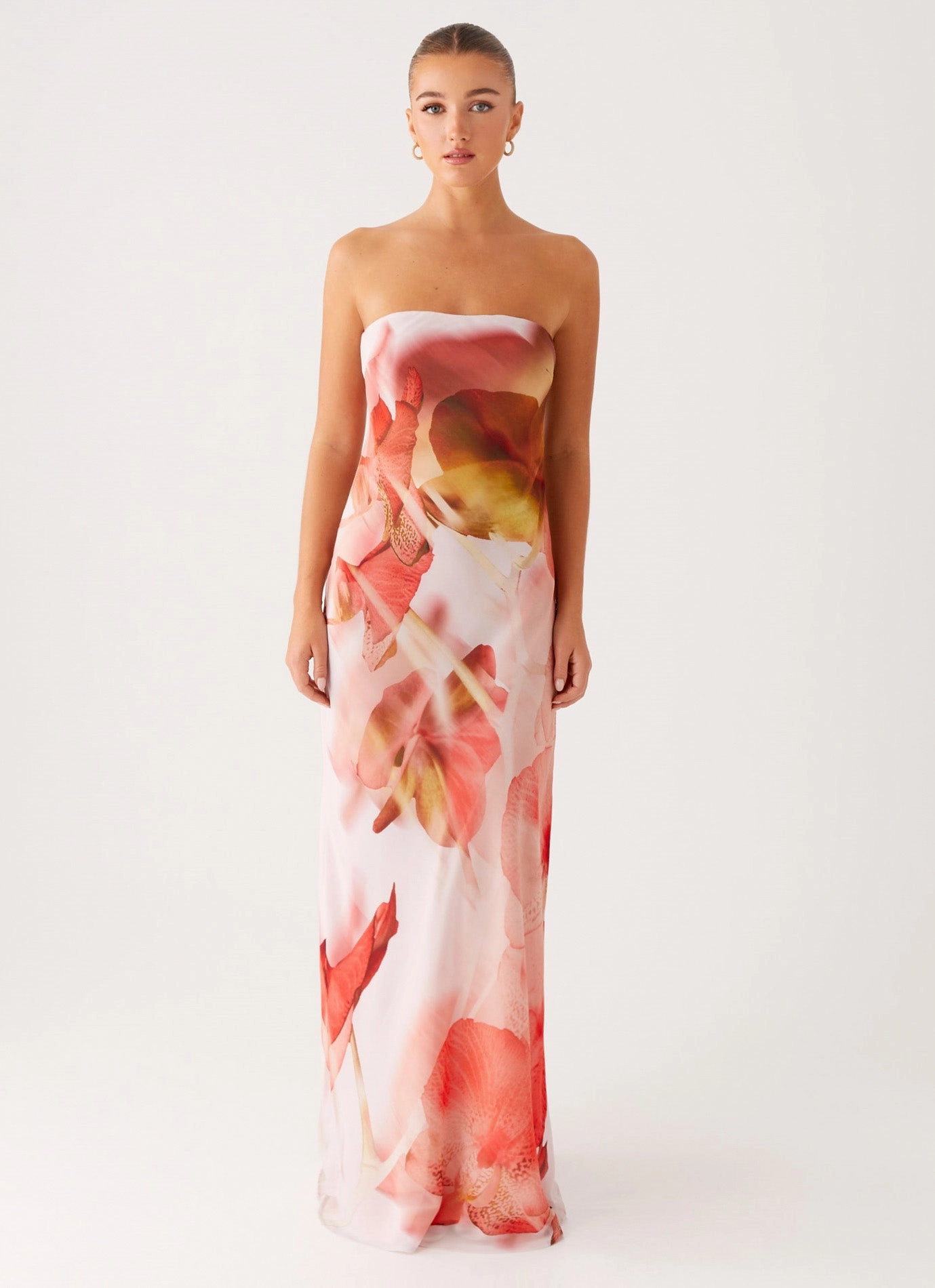 LightweightMaterial Field Fresh Kunis Maxi Dress - Peach Rose