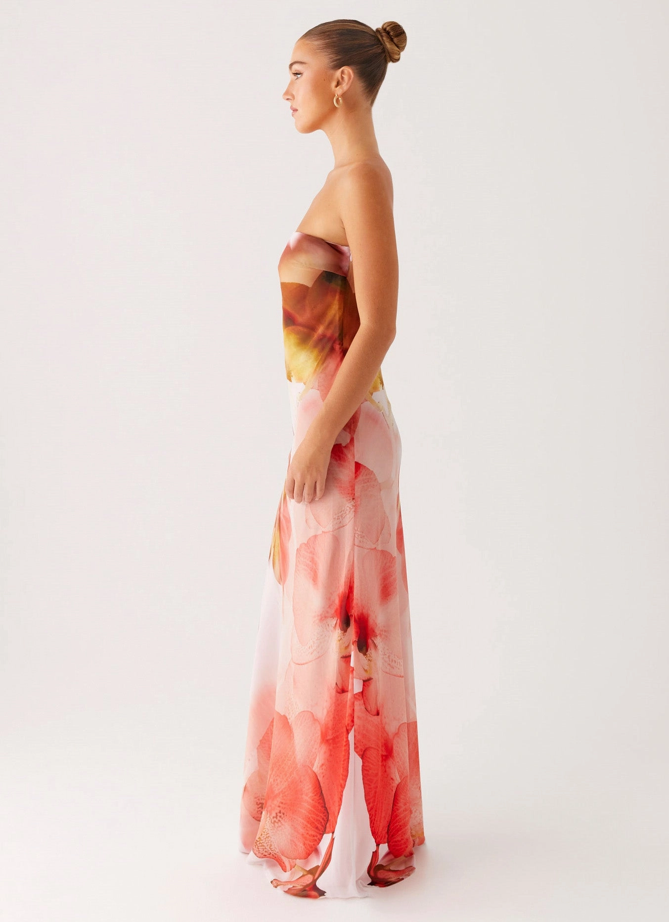 Kunis Maxi Dress - Peach Rose Airy Feel