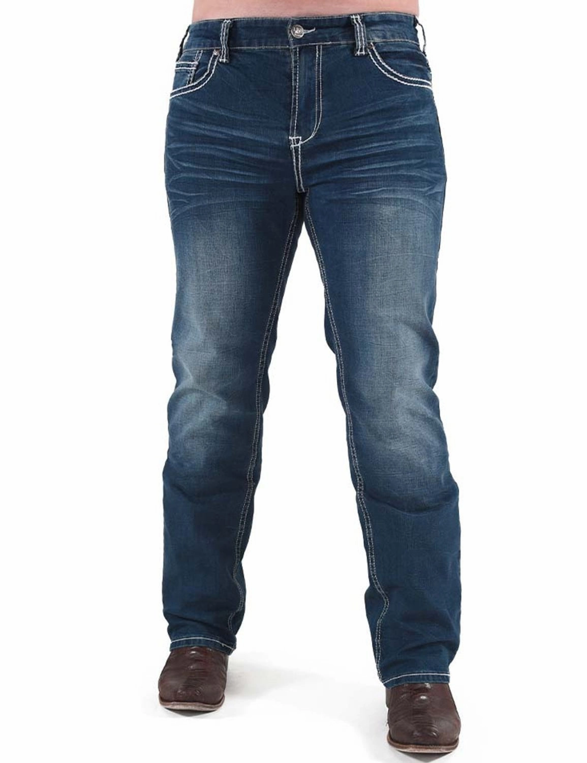 Cowgirl Tuff Womens Magnum Medium Wash Cotton Blend Jeans Work Friendly Simple Match