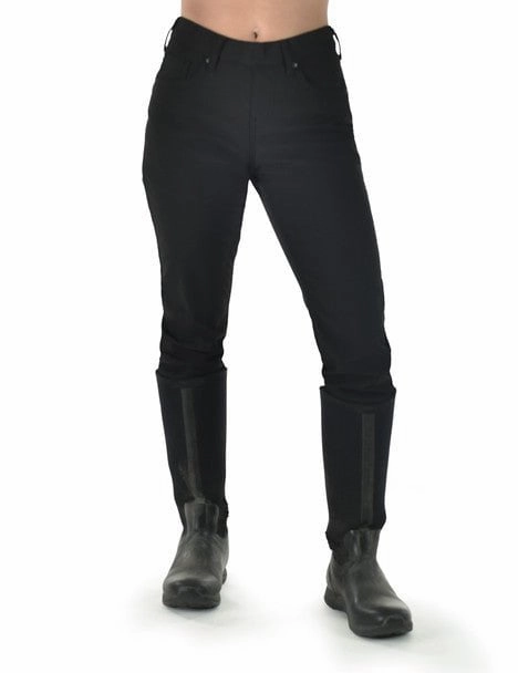 Cowgirl Tuff Womens WPH Tuck-In Black Nylon Work Pants Utility Style