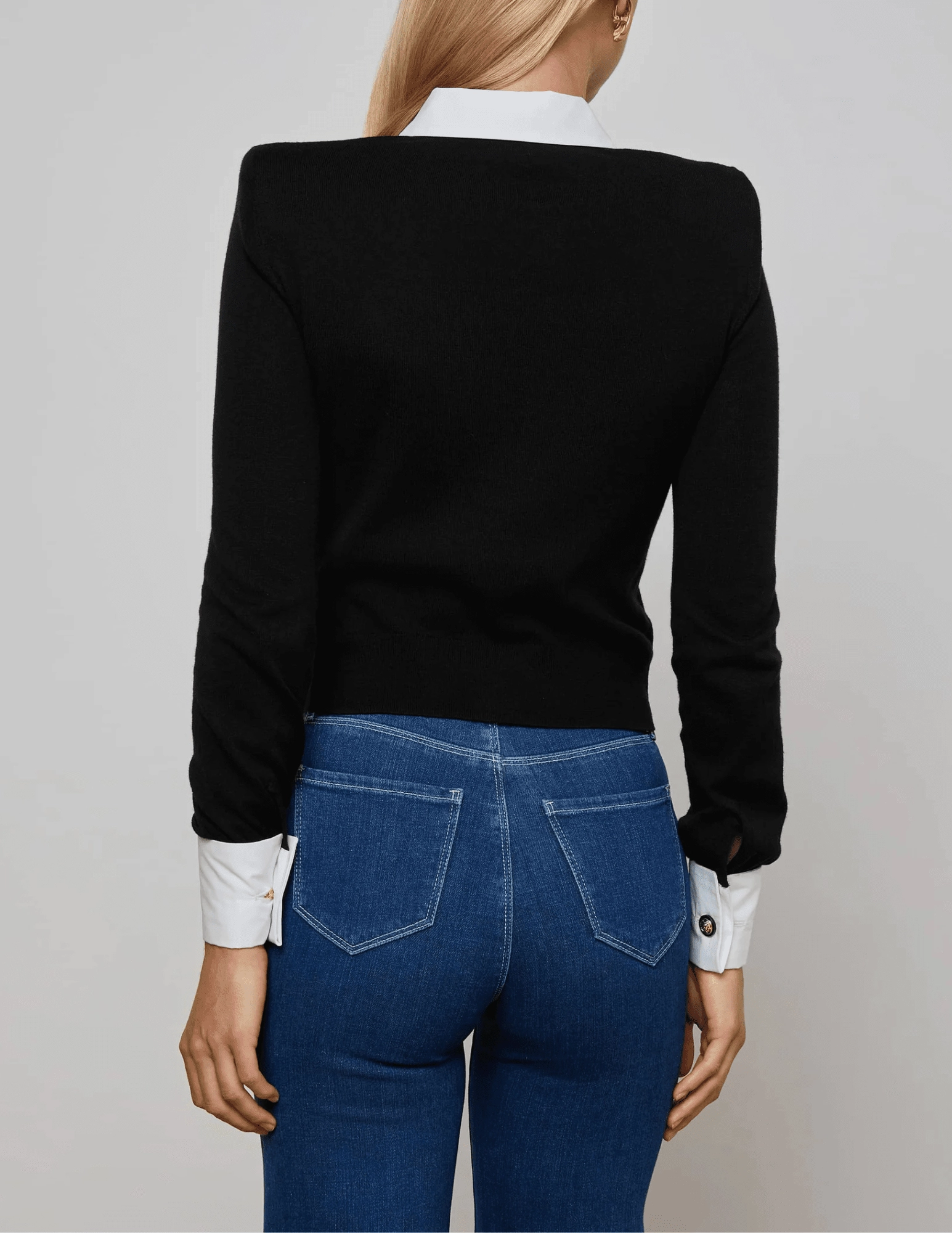 Cozy Comfort L'AGENCE April Poplin Collar Sweater