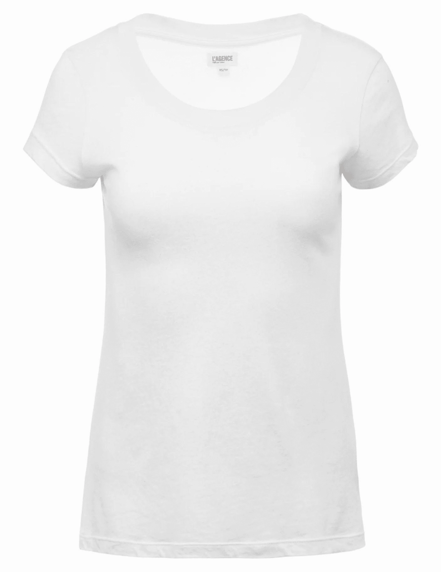 L'Agence Cory Short Sleeve Tee Double Stitched Hem