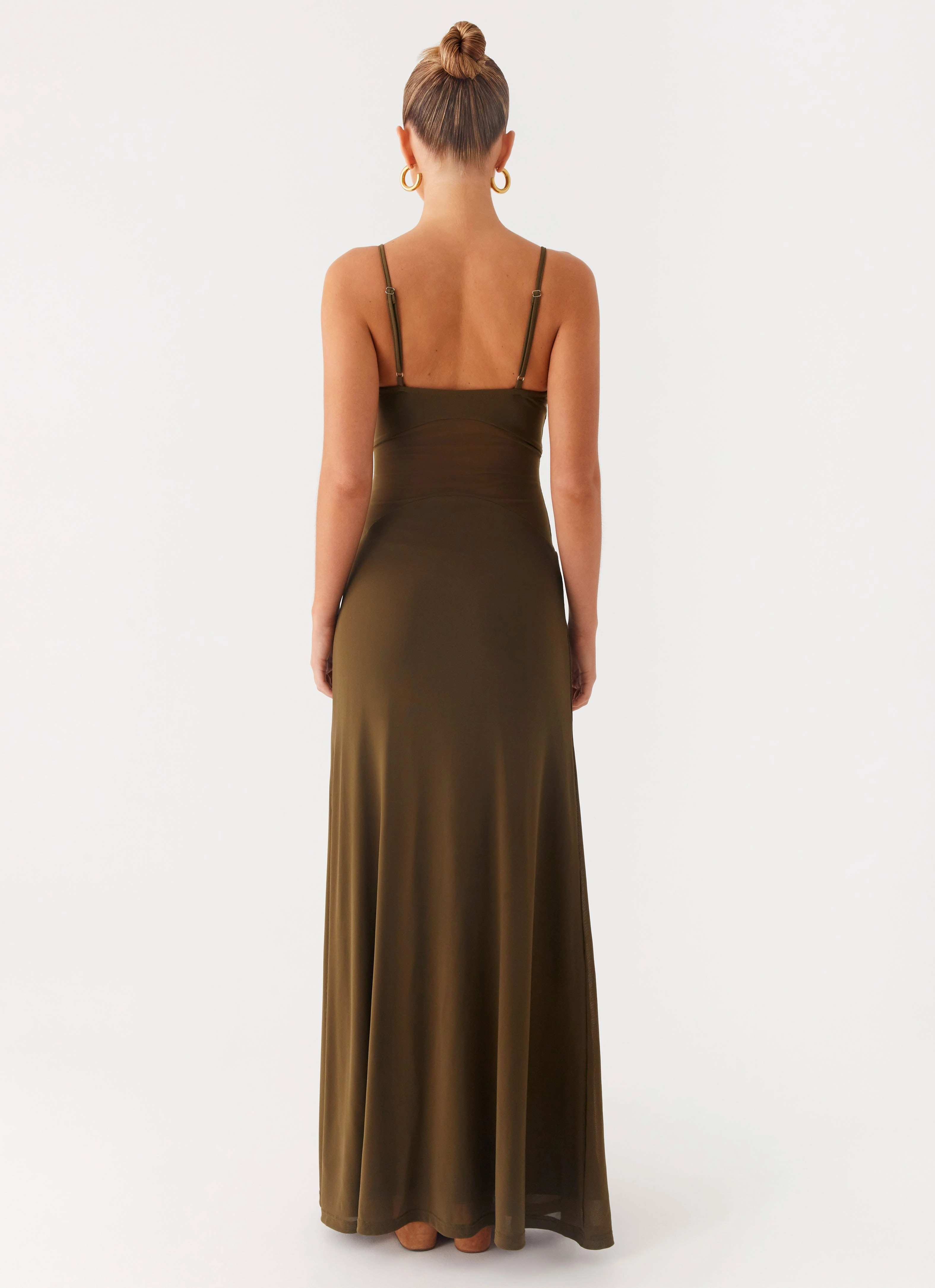 Fitted Base Starfall Maxi Dress - Khaki