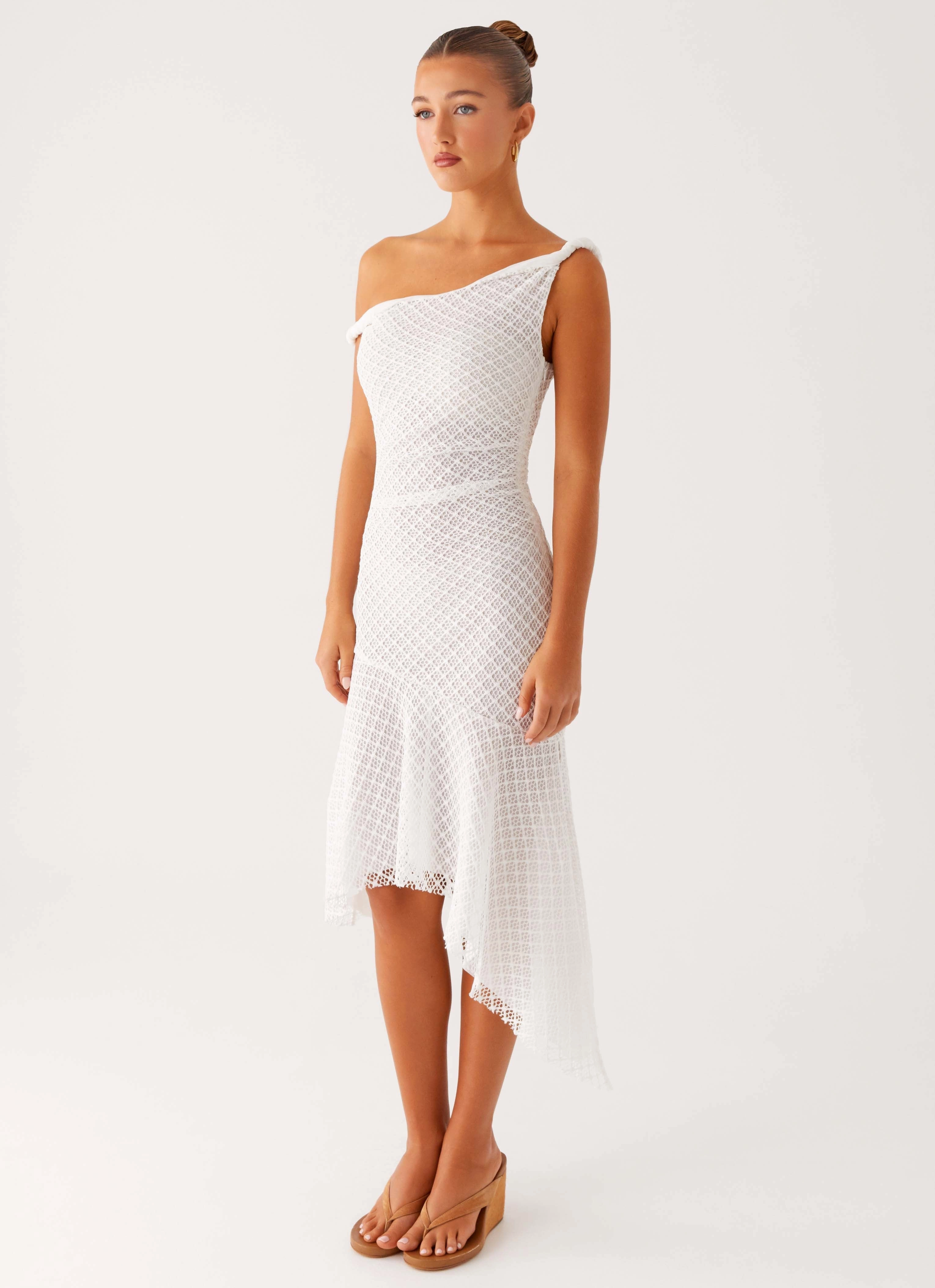 Night Ready Huntah Midi Dress - Ivory