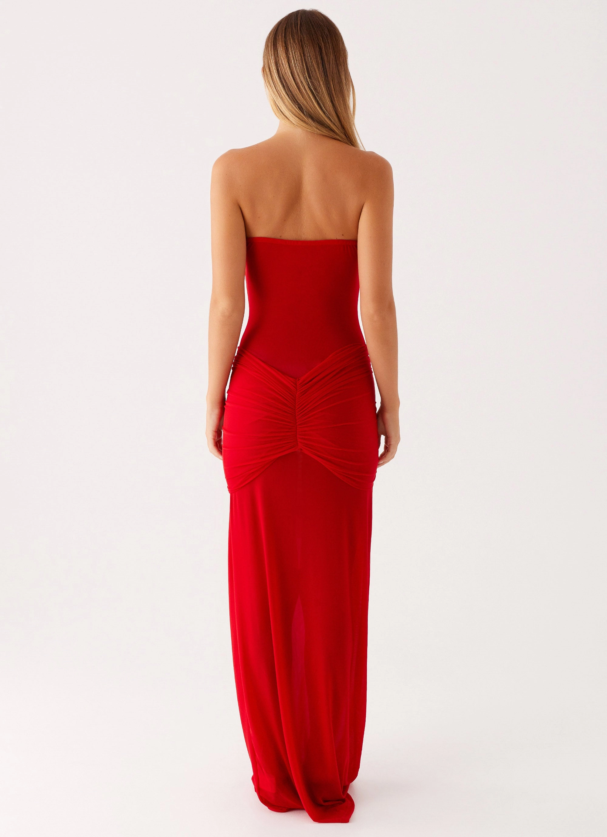 Ottilie Mesh Maxi Dress - Red Basic essential Multi Season