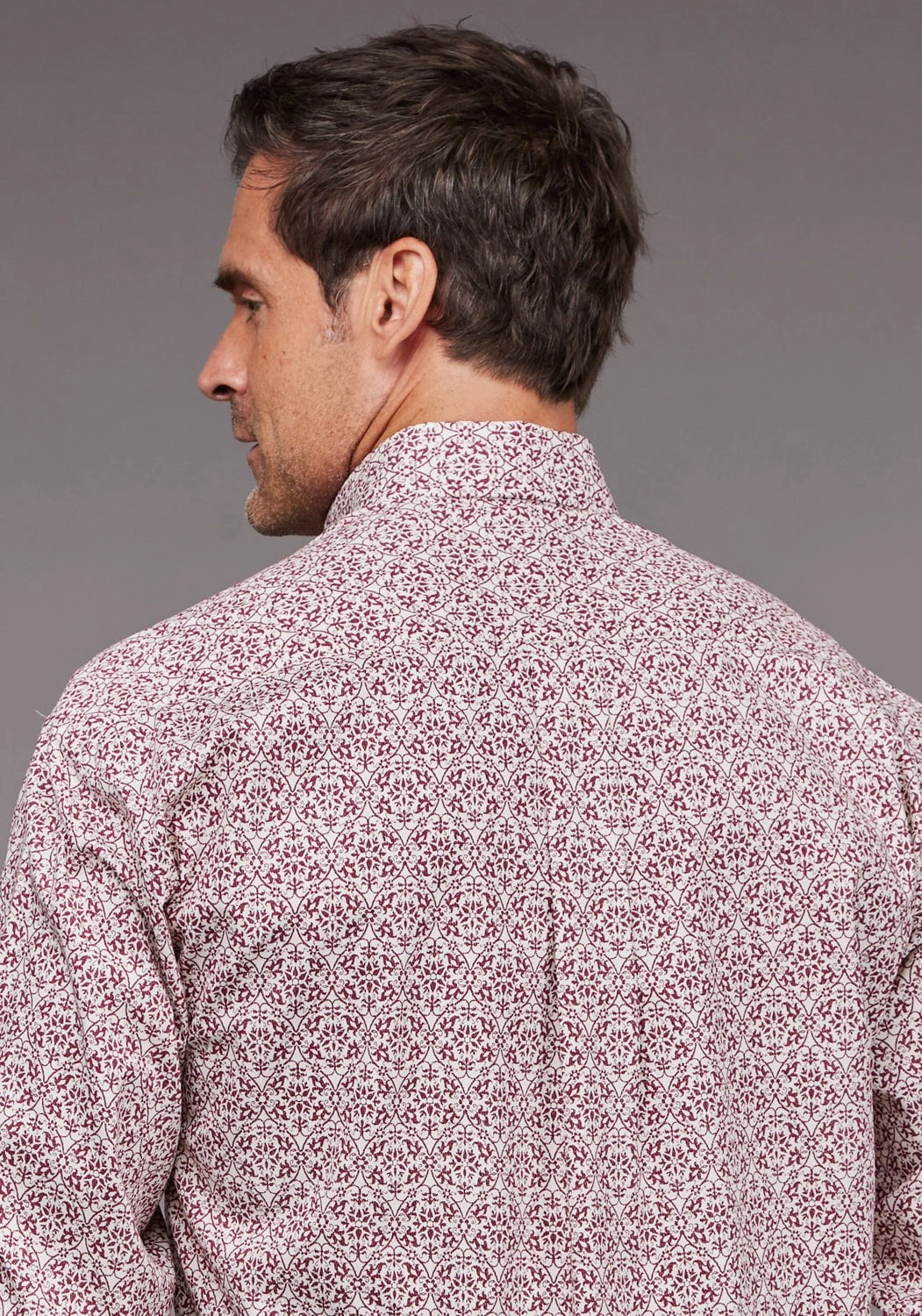 Workwear Ready Modern Look Stetson Mens 2036 Vintage Wine 100% Cotton 1 Pkt L/S Shirt