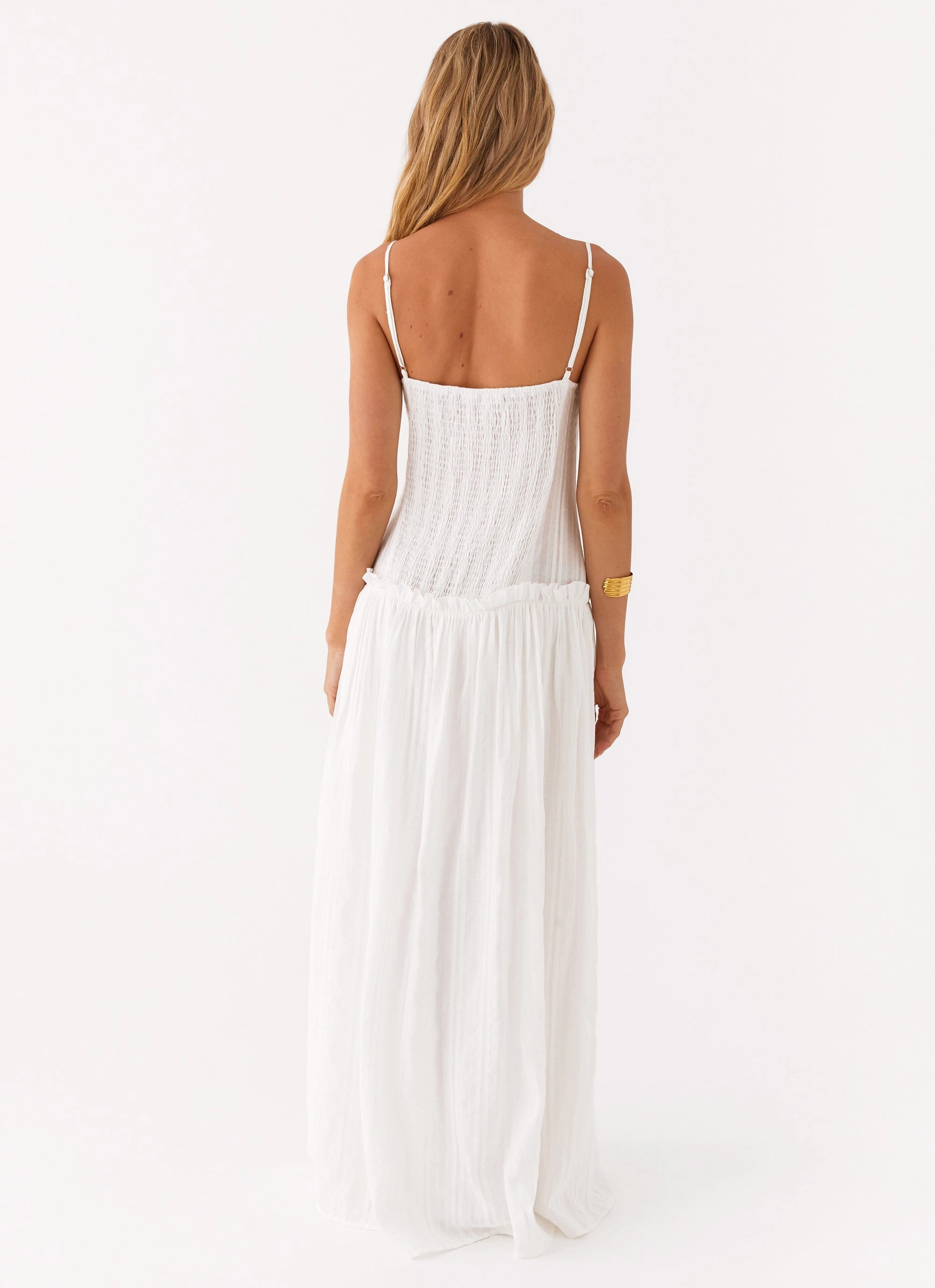 Balanced Fit Jacinda Drop Waist Maxi Dress - Ivory