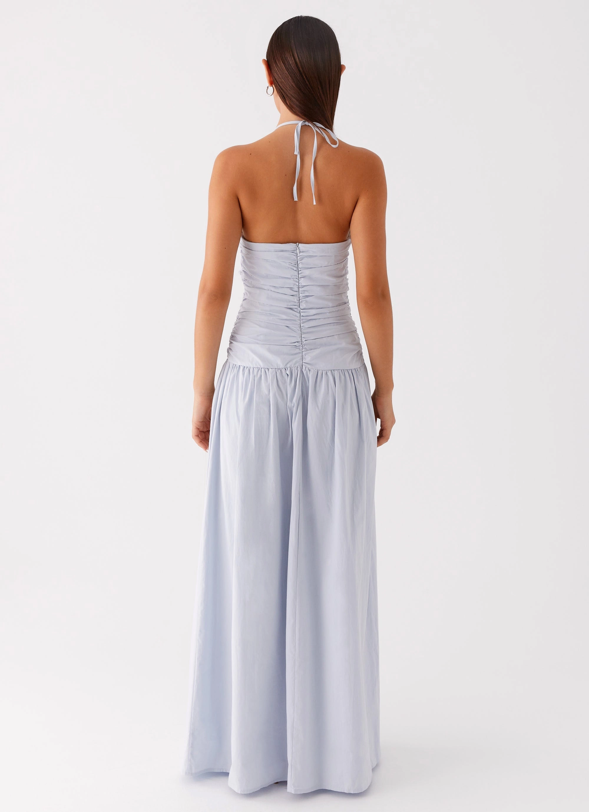 Cristina Halter Maxi Dress - Cornflower Blue Subtle Flex