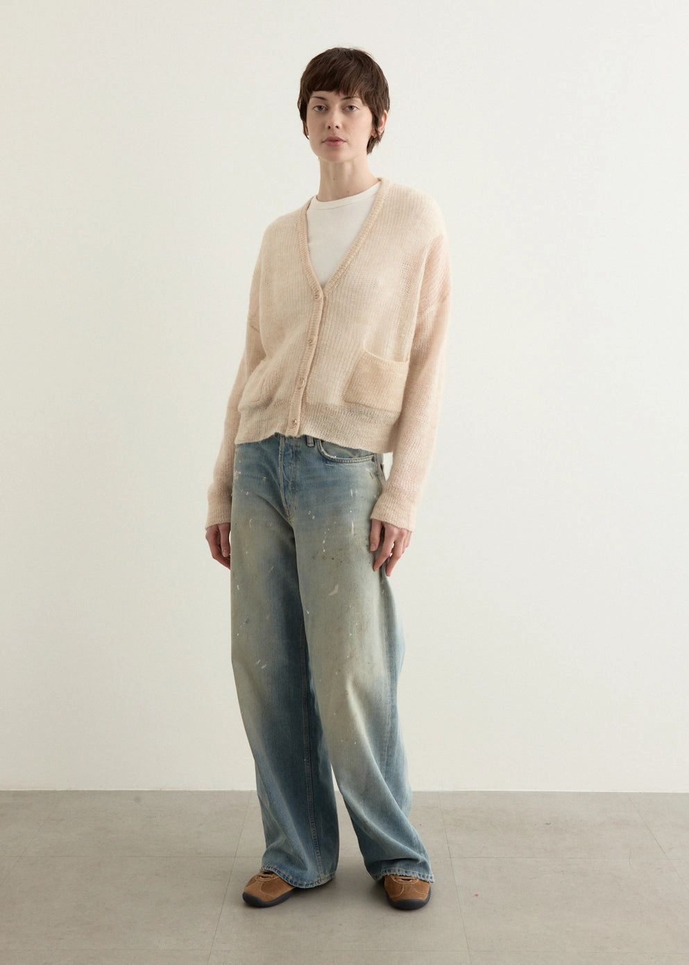 Flexible Seam Structure MachineWashable Fabric Cupola Relaxed Cardigan