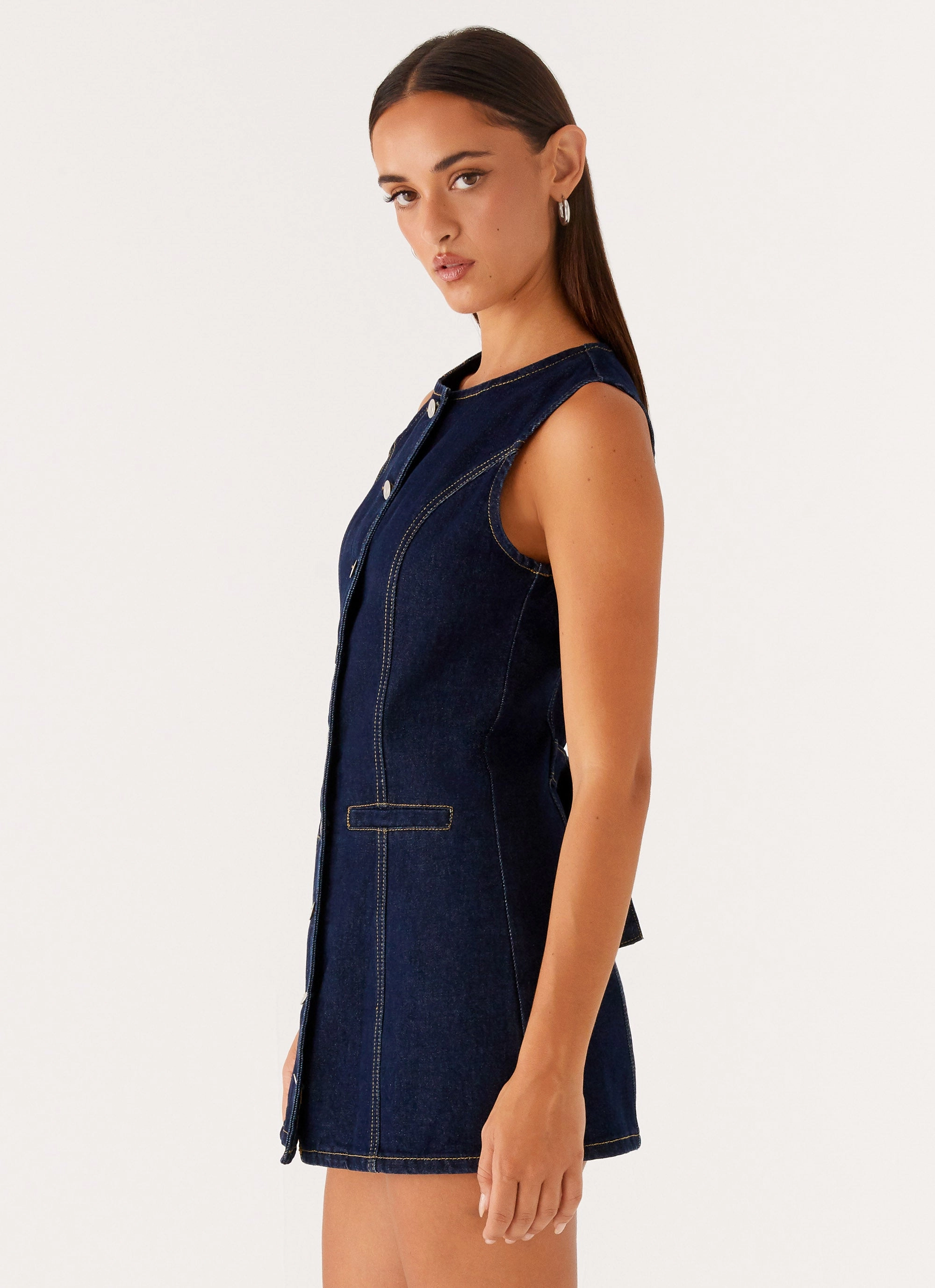 Trendy Comfort Casual Smart Dolton Mini Dress - Indigo