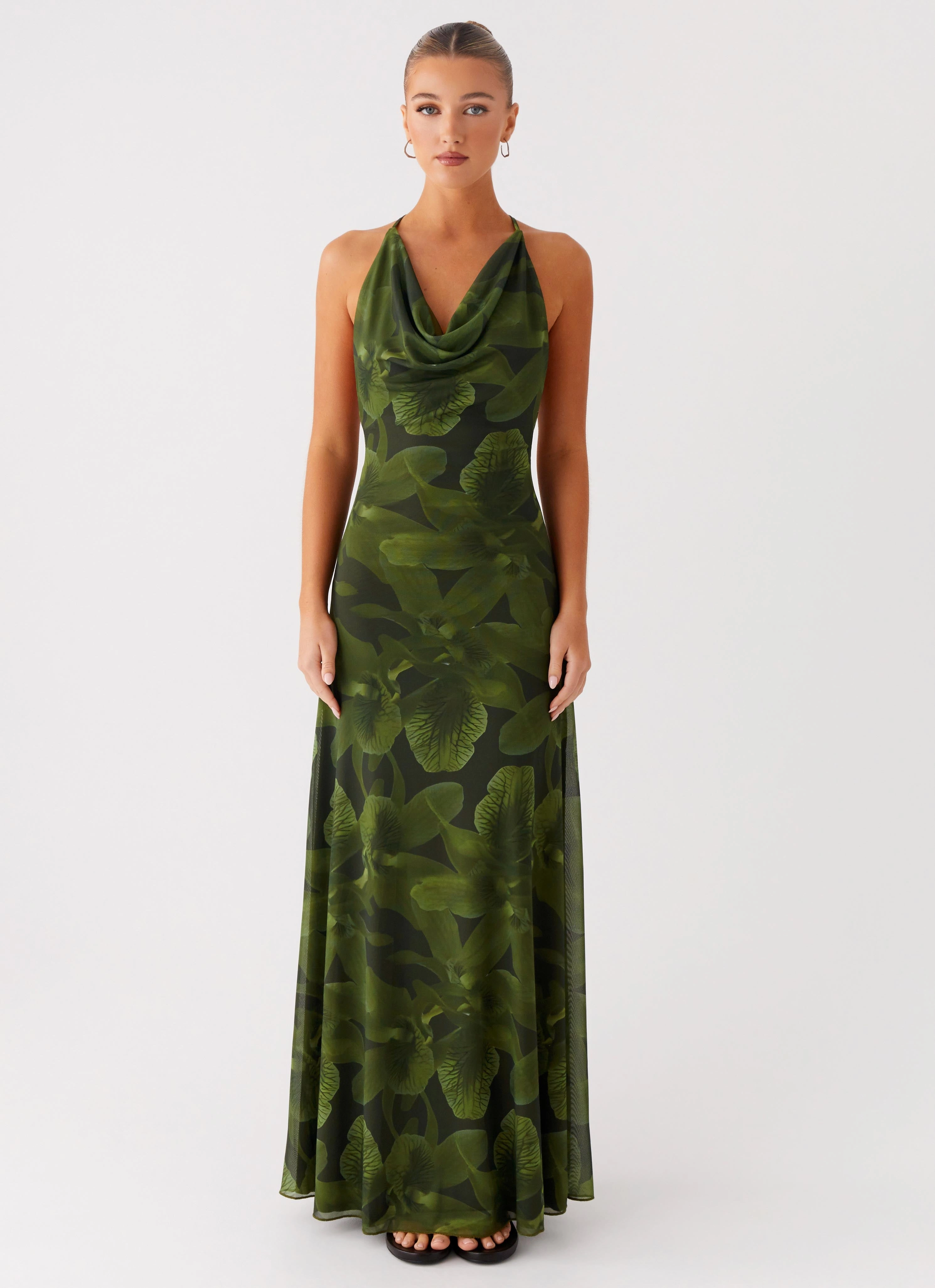 Smooth Finish UV-Resistant Dahliana Maxi Dress - Tropic Floral