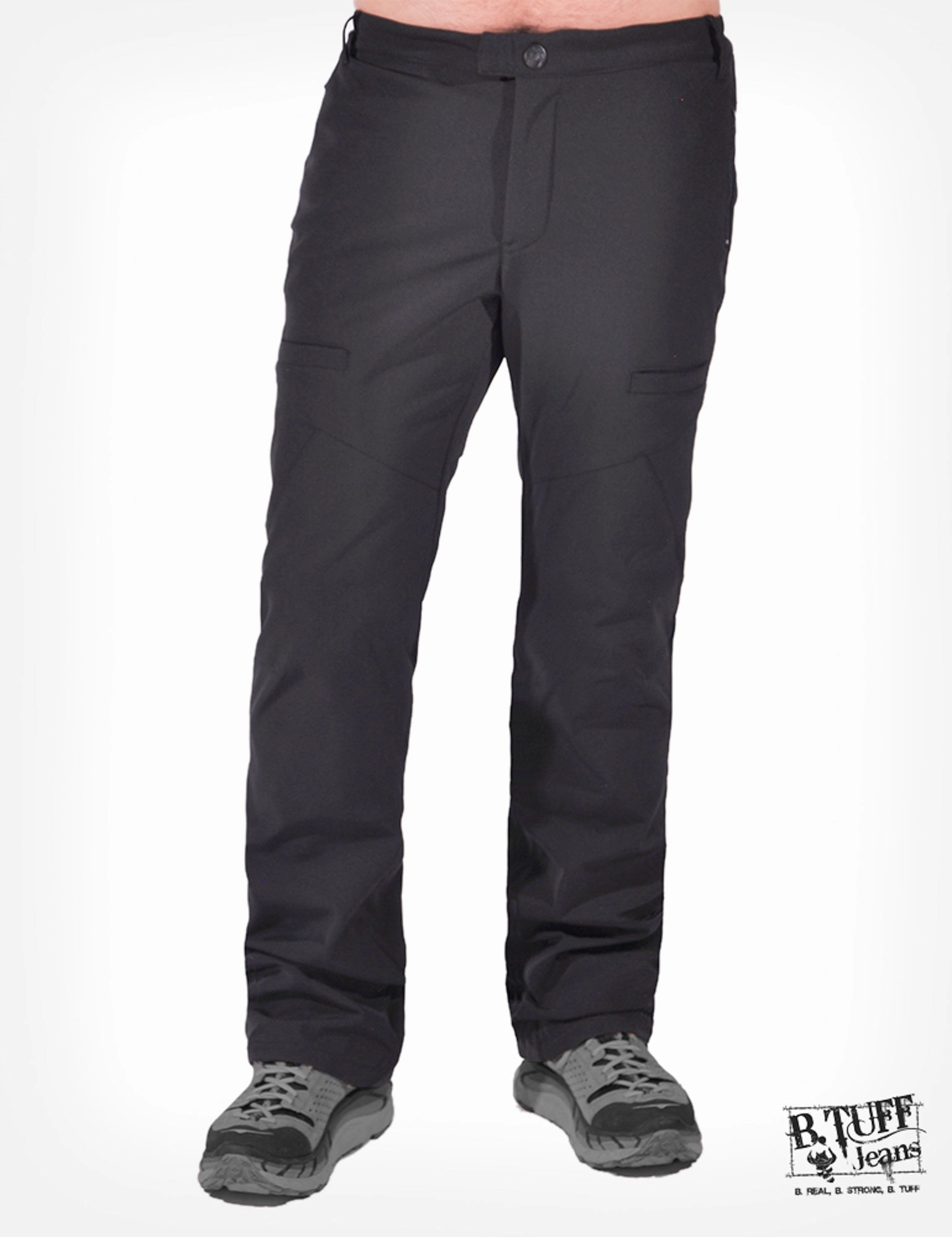 Mens Black Cotton Blend Jeans Work Hard Play Hard Street Cool