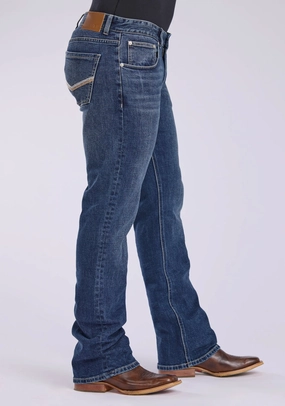 Eco Certified Textile Standards Urban appeal Tin Haul Mens 1661 Jagger Stretch Blue Cotton Blend 2 Tone Jeans