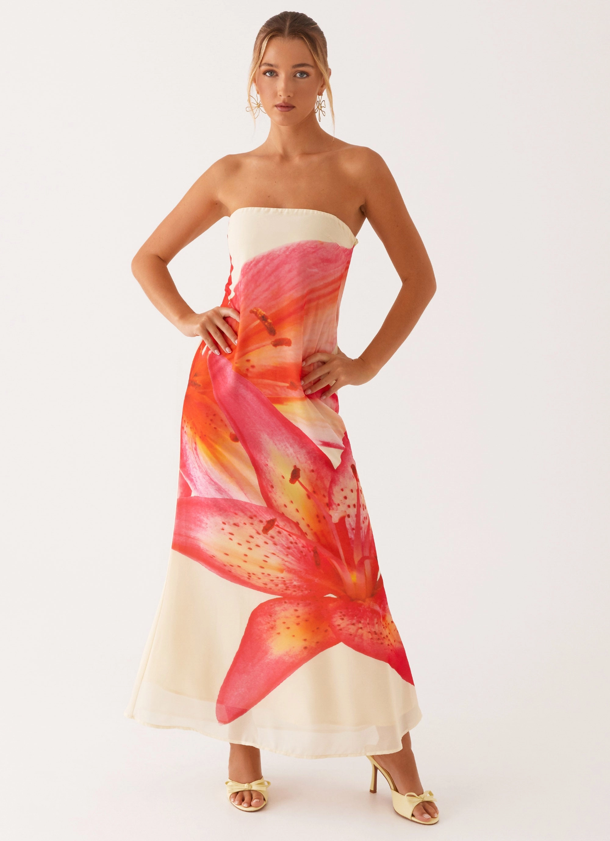 Cozy Style Chic casual Darcy Maxi Dress - Yellow Floral