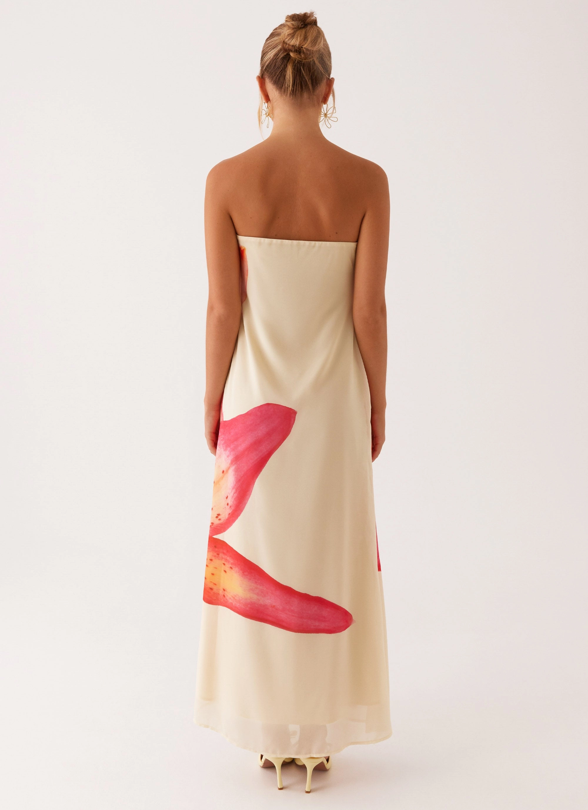 Darcy Maxi Dress - Yellow Floral Contrasting Detail