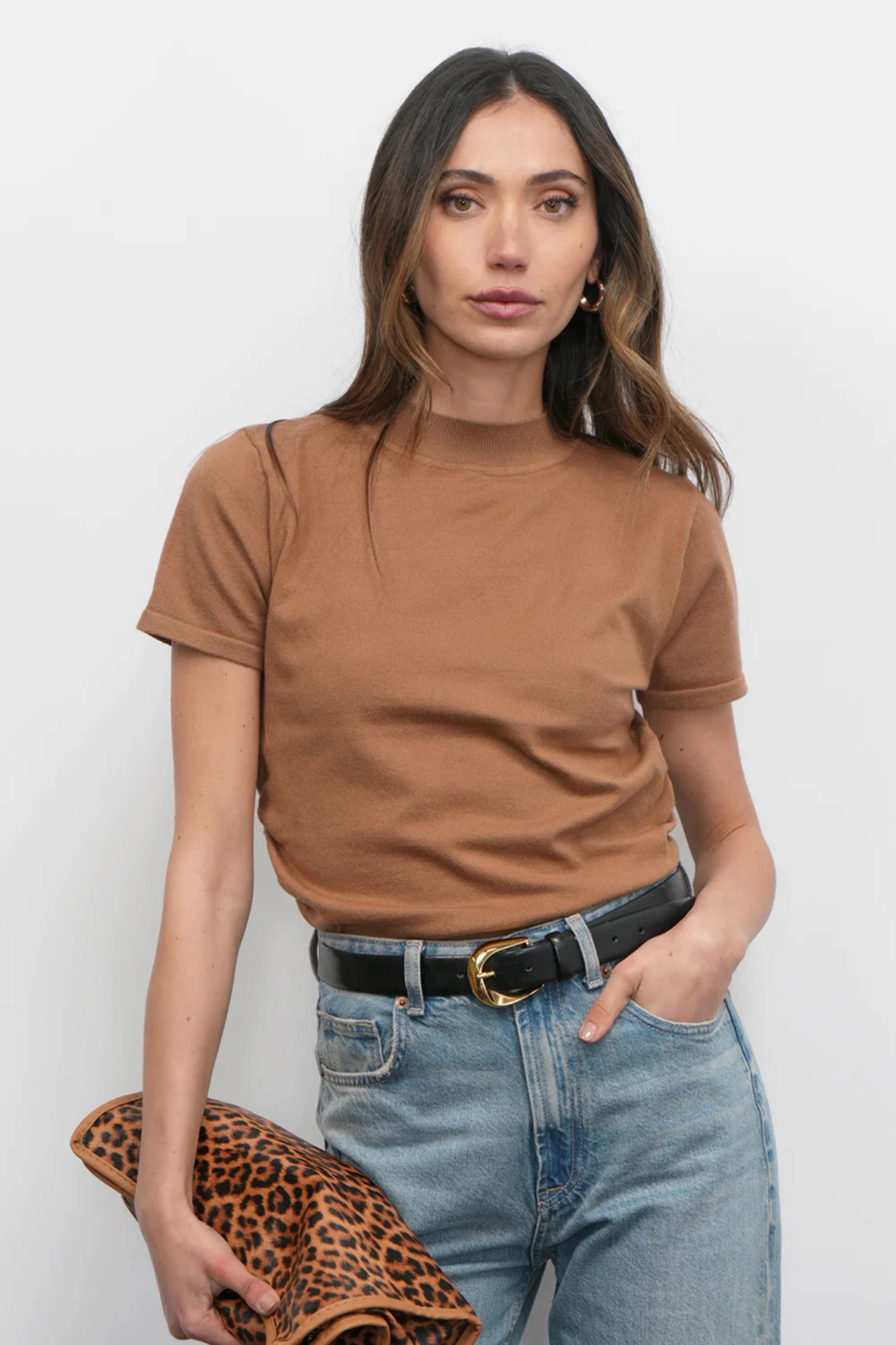 Chic Casual Wear Darcy Ruched Knit Top