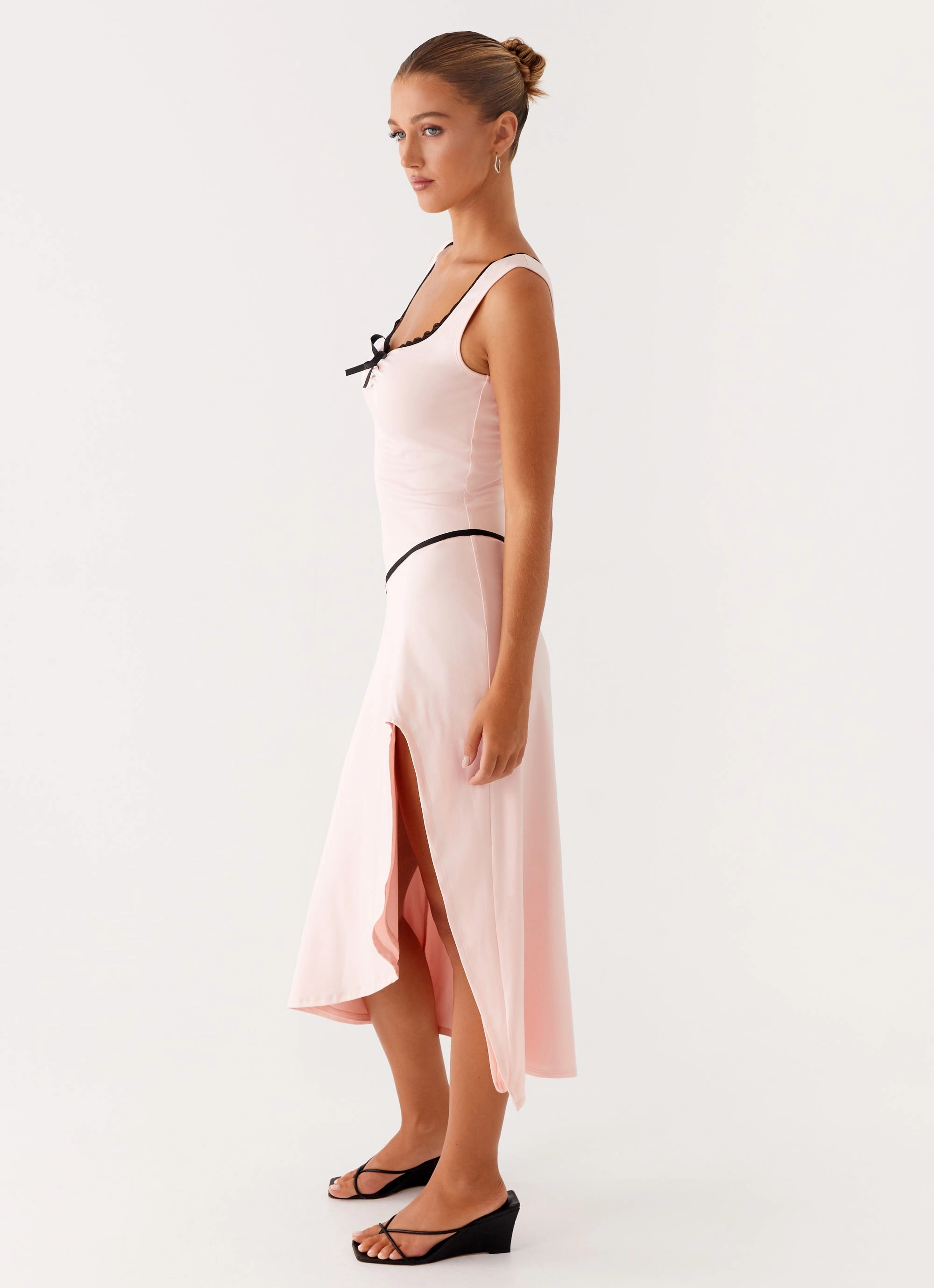 Darlene Midi Dress - Pink Clean Flow